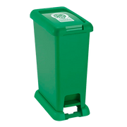 BASURERO PED 20L VD ORGAN APROV RIMAX