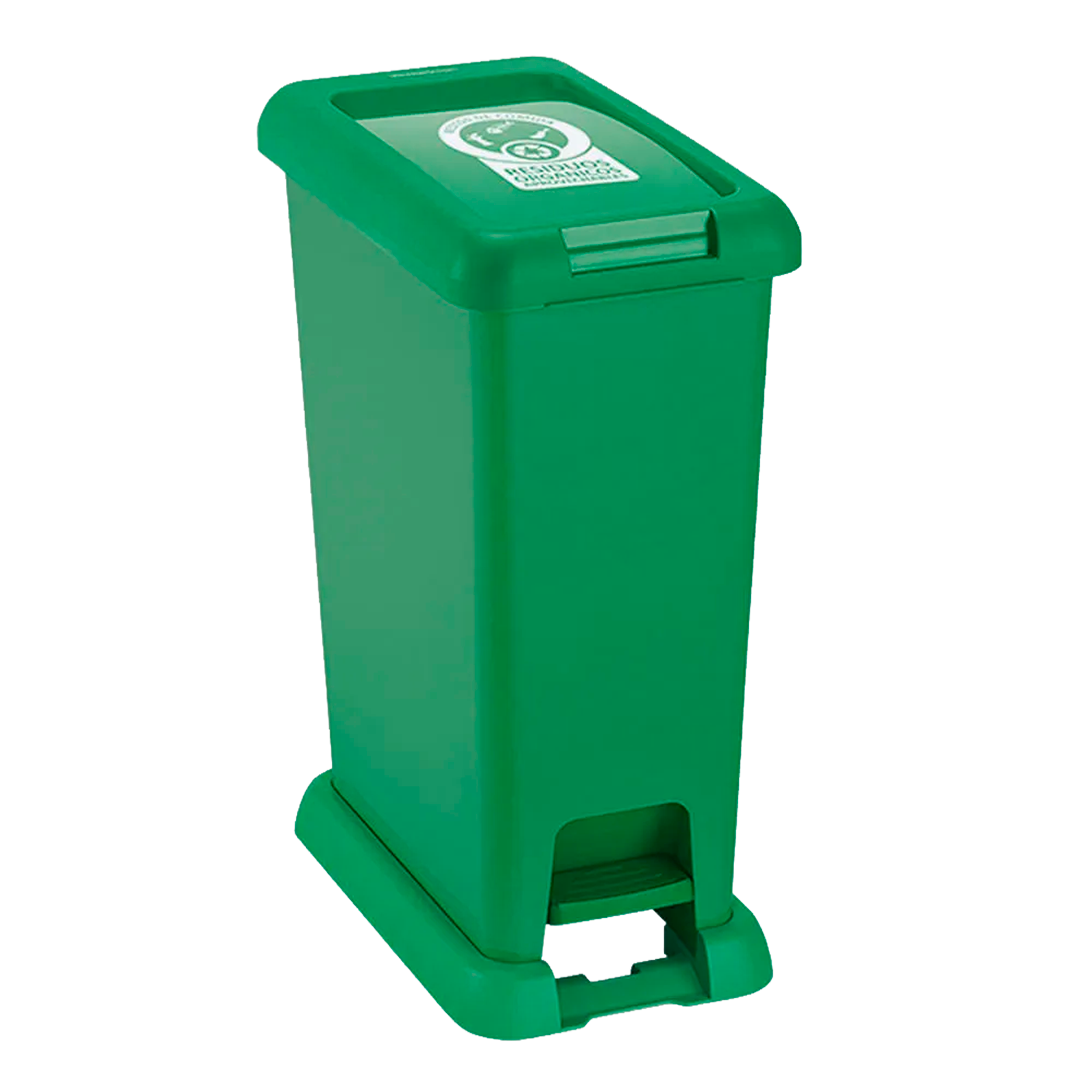 BASURERO PED 20L VD ORGAN APROV RIMAX