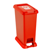 BASURERO PEDAL 20L ROJO RGO BIOL RIMAX
