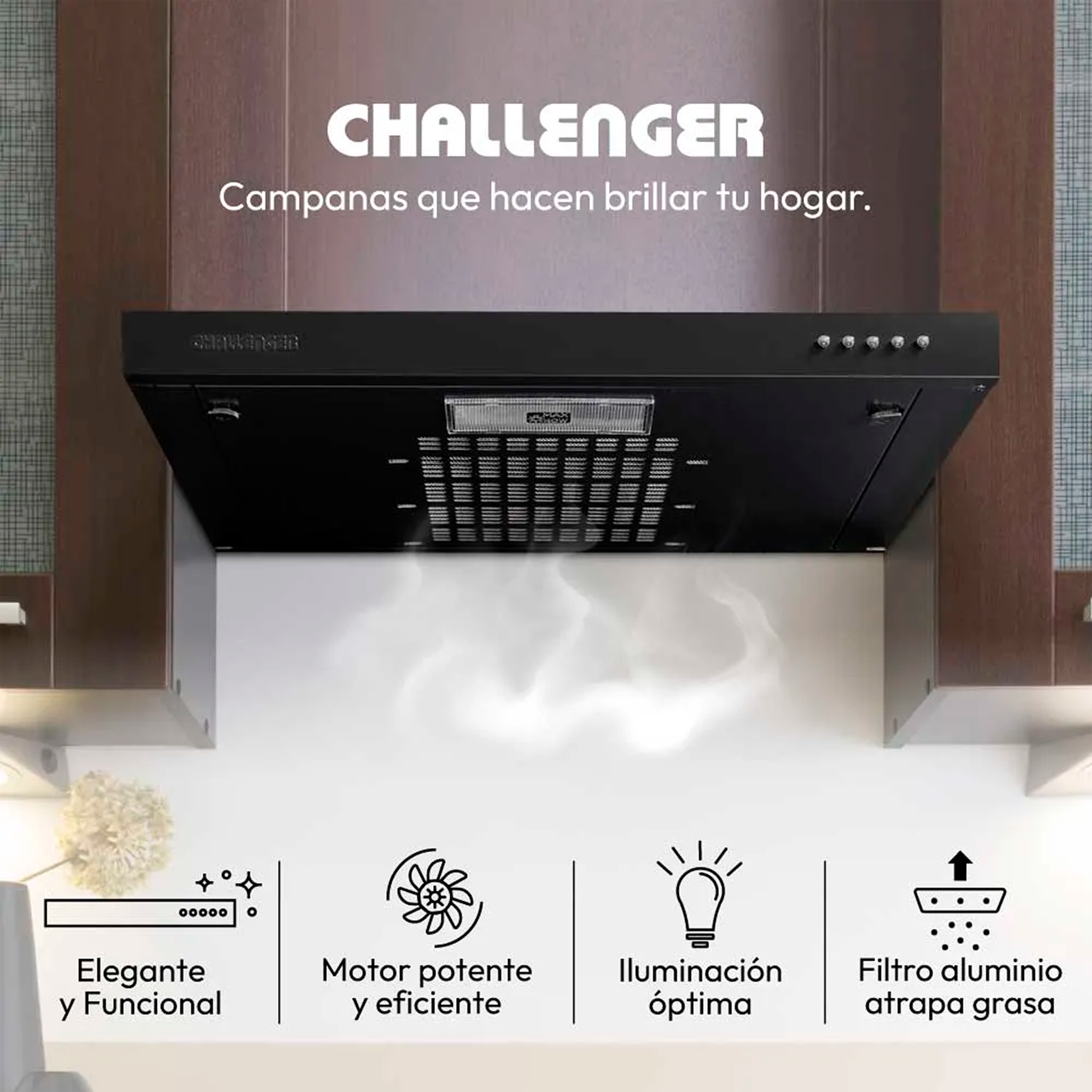 Campana Extractora Horizontal CHALLENGER 60 cm - CX 4310