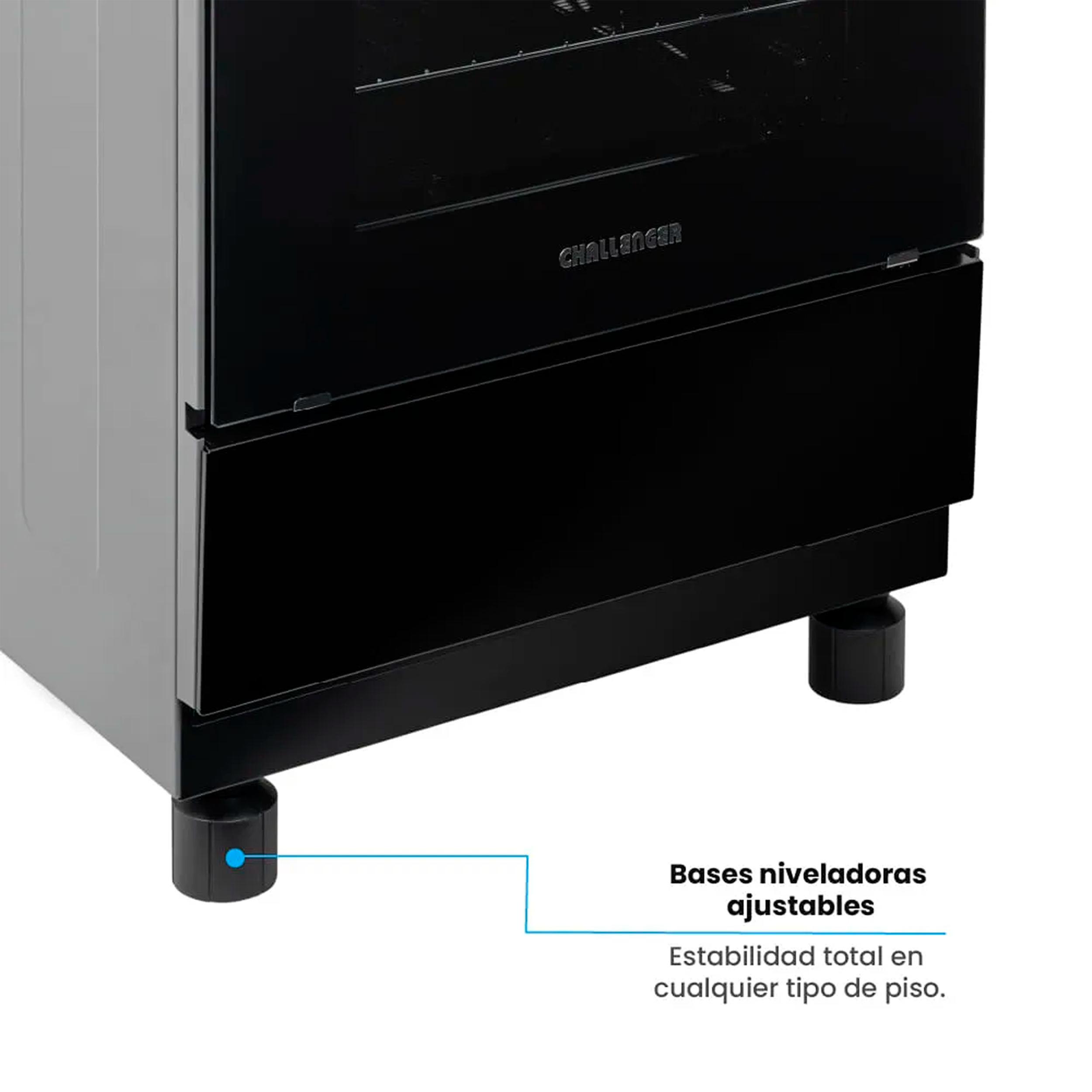 Estufa de piso CHALLENGER 60 cm 4 puestos Gas natural - SI 9461