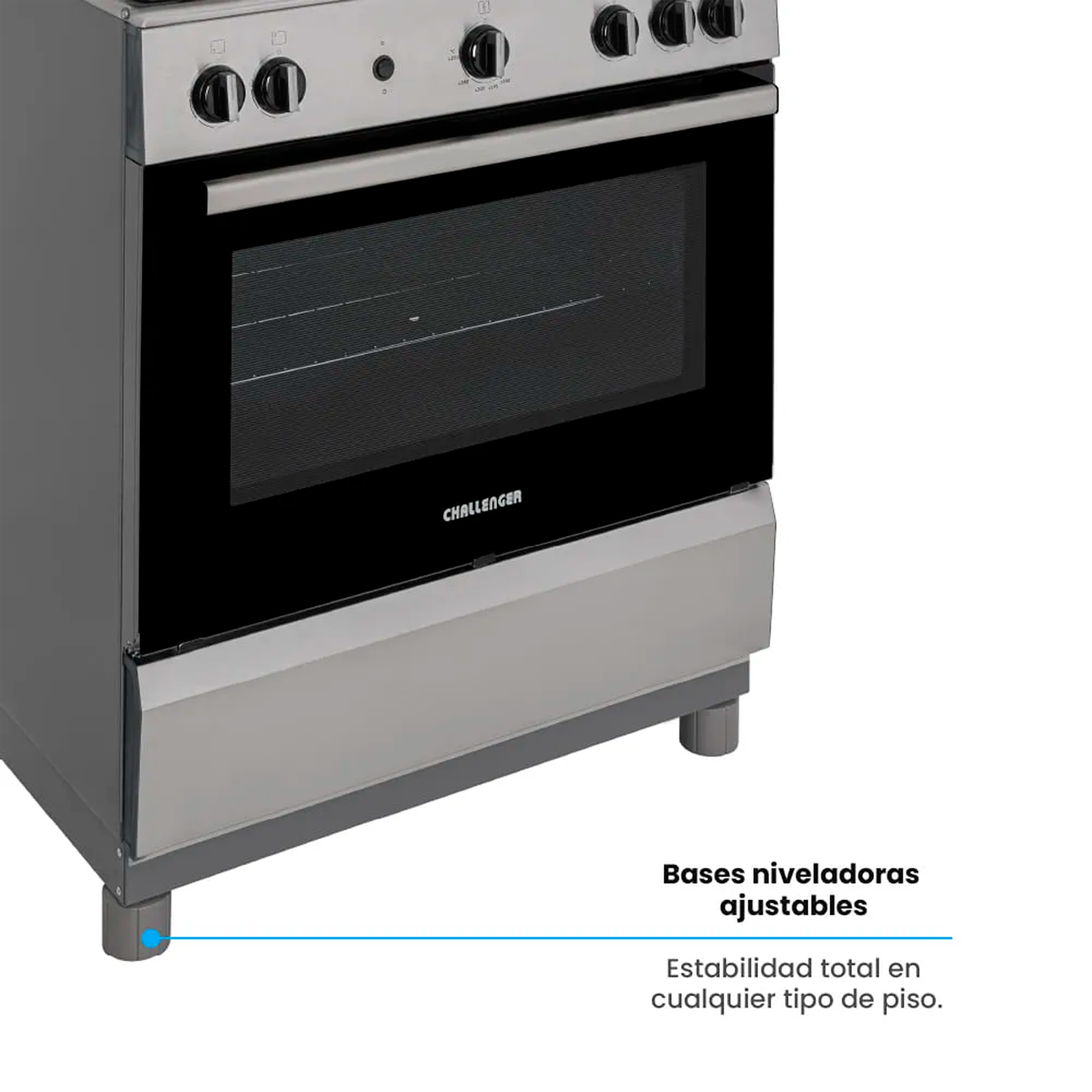 Estufa de piso CHALLENGER 76 cm 5 puestos Gas natural - SI 9571