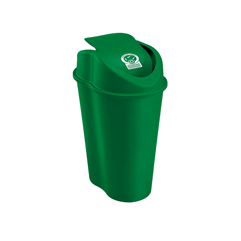 PAPELERA TV 10L VERDE ORGAN APROV U/E6