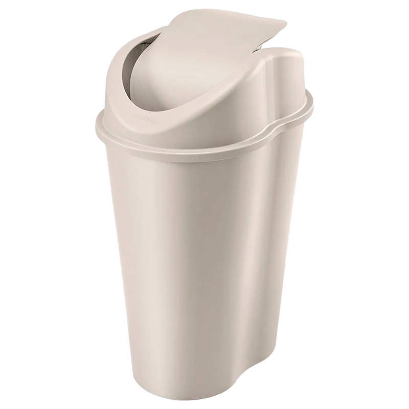 Papelera Style Tapa Vaiven 50 Litros Taupe RIMAX