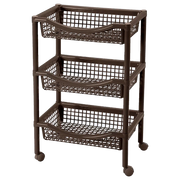 Canasta Móvil Rectangular de 3 Niveles Wengue RIMAX