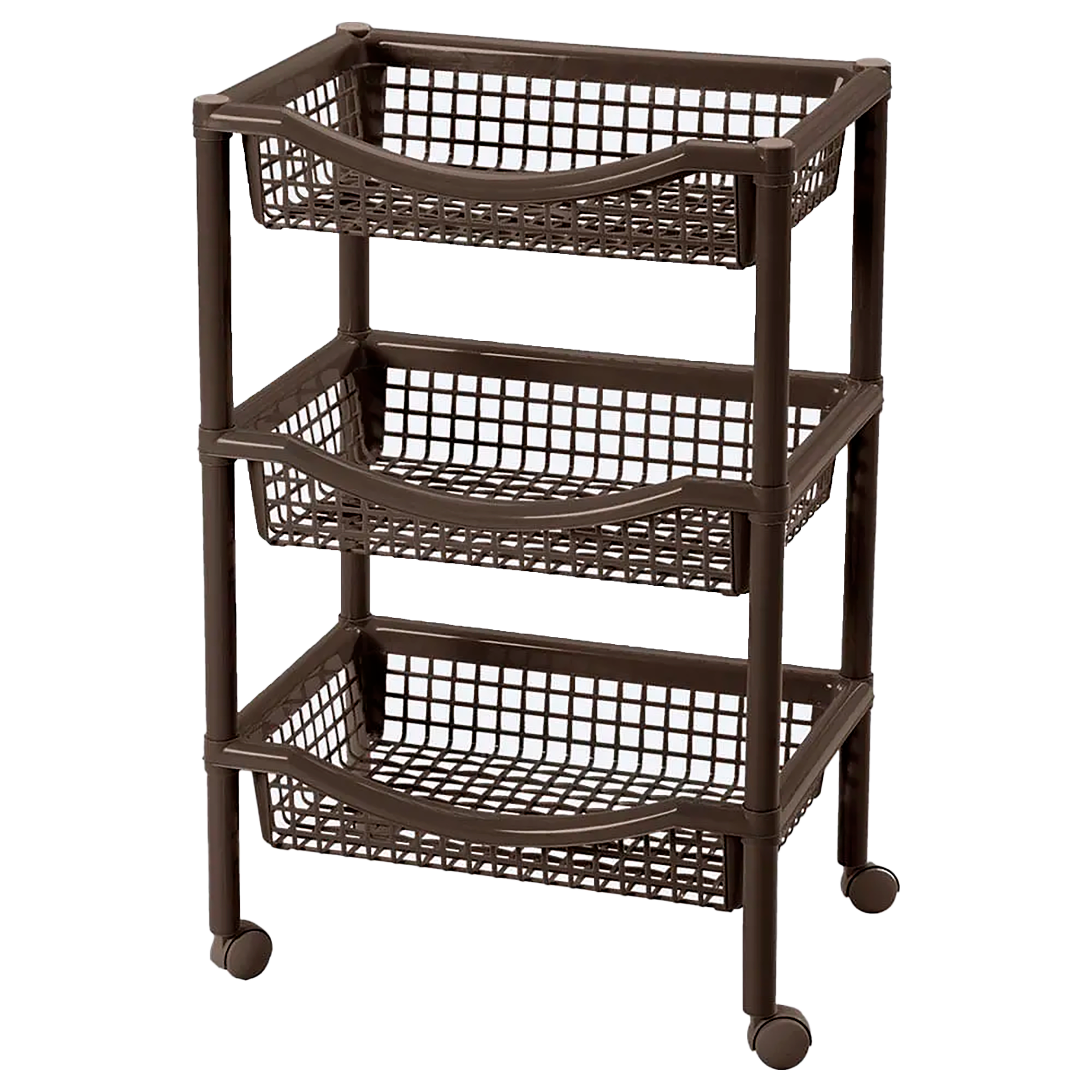 Canasta Móvil Rectangular de 3 Niveles Wengue RIMAX