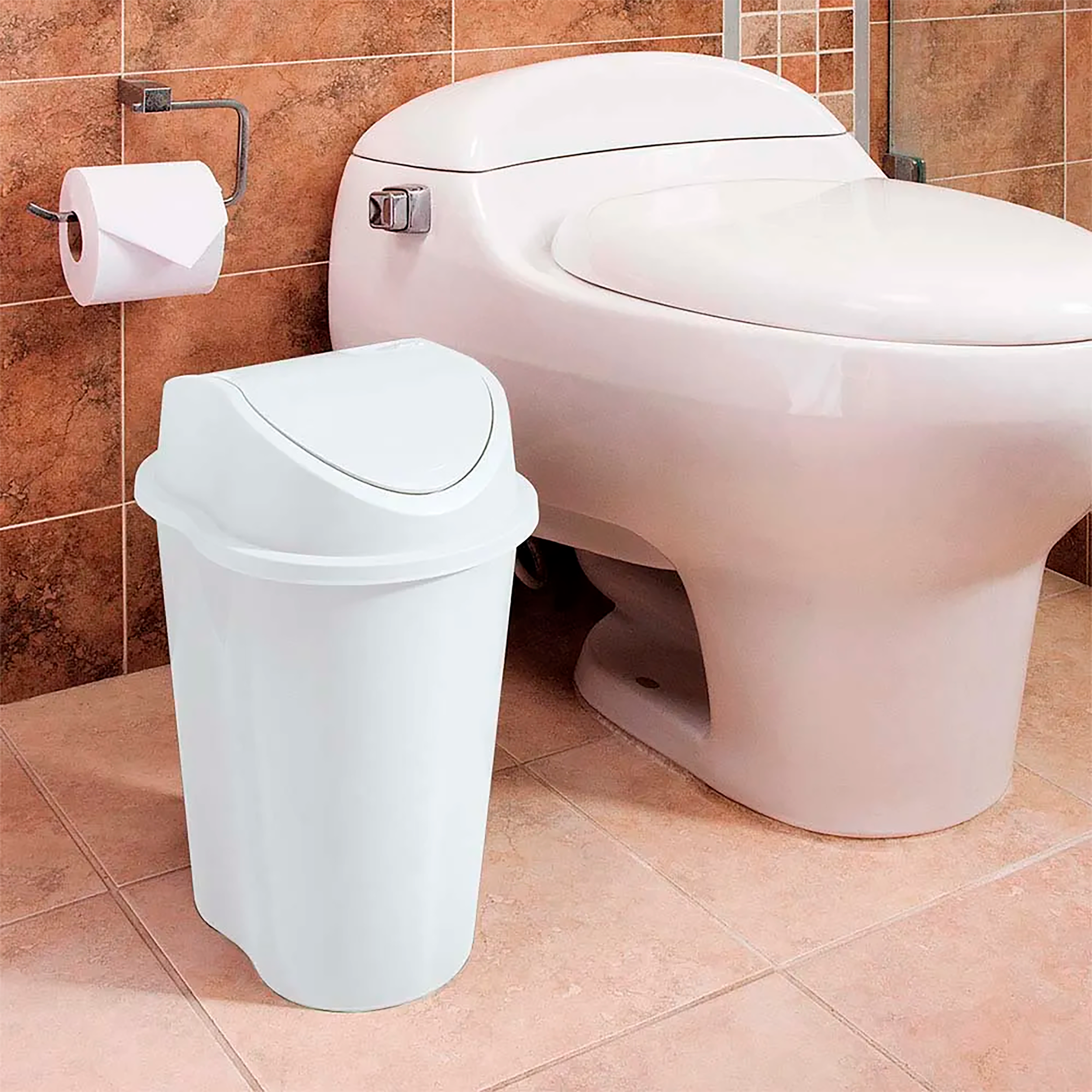 PAPELERA STYLE TV 10L BLANCO RIMAX