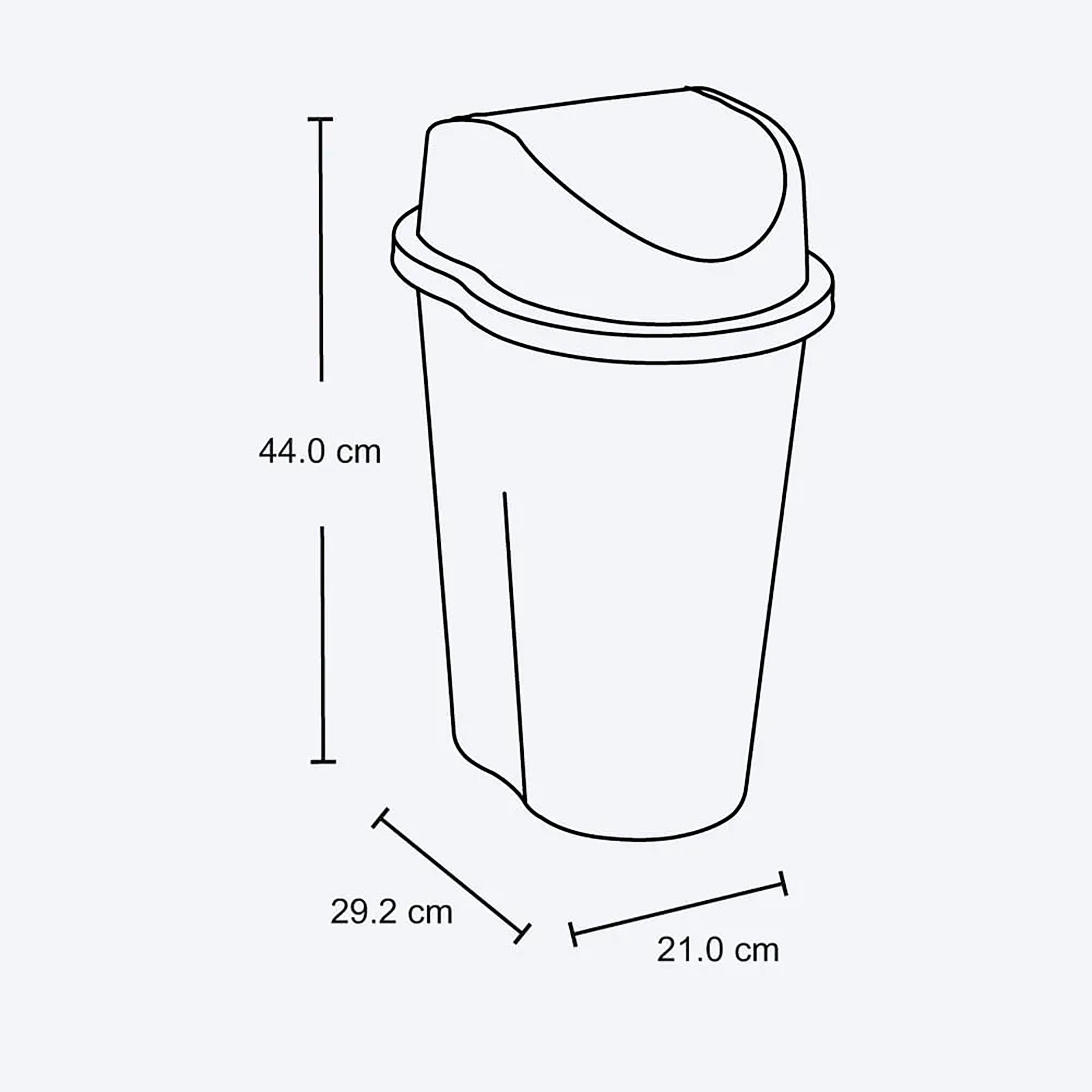 Papelera RIMAX Style Tapa Vaiven Taupe 10 Litros