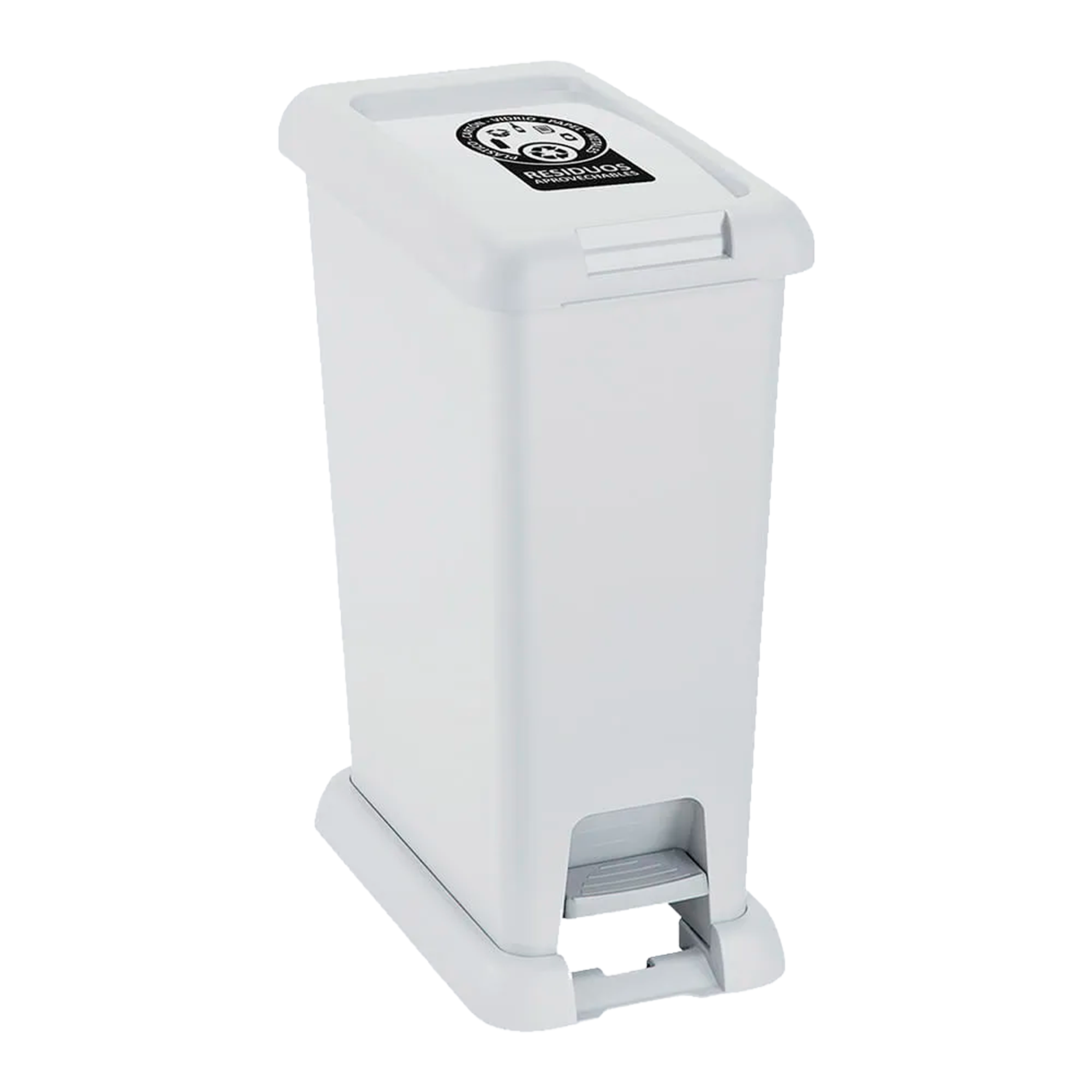 BASURERO PED 35L BLANCO APROV RIMAX