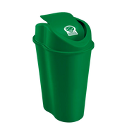 PAPELERA TV 25L VERDE ORGAN APROV U/E6