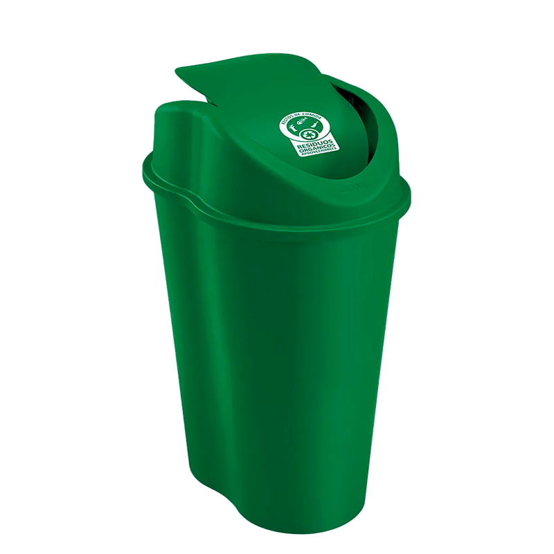 PAPELERA TV 25L VERDE ORGAN APROV U/E6