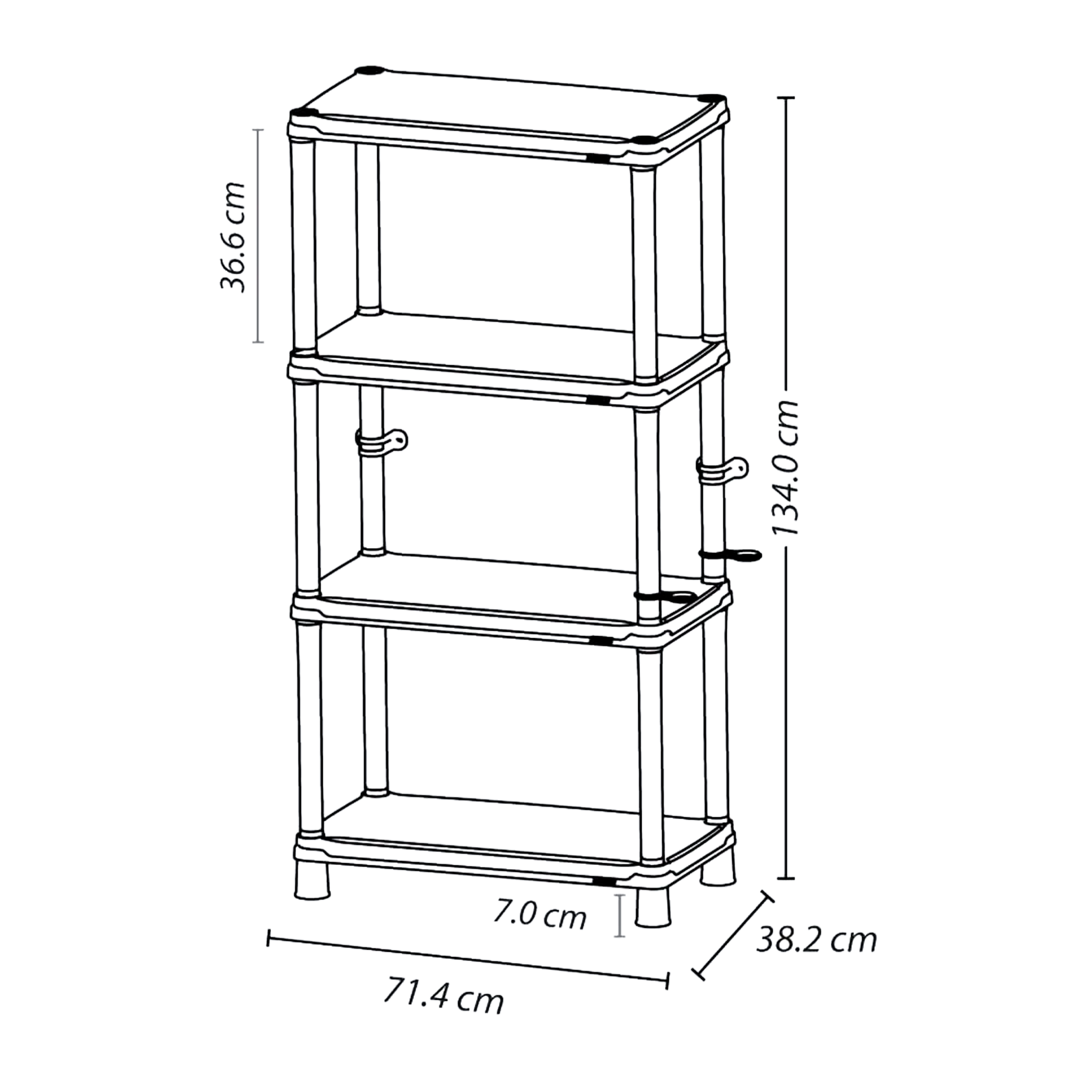 ESTANTE SOLIDO 15 4N MOCCA RIMAX