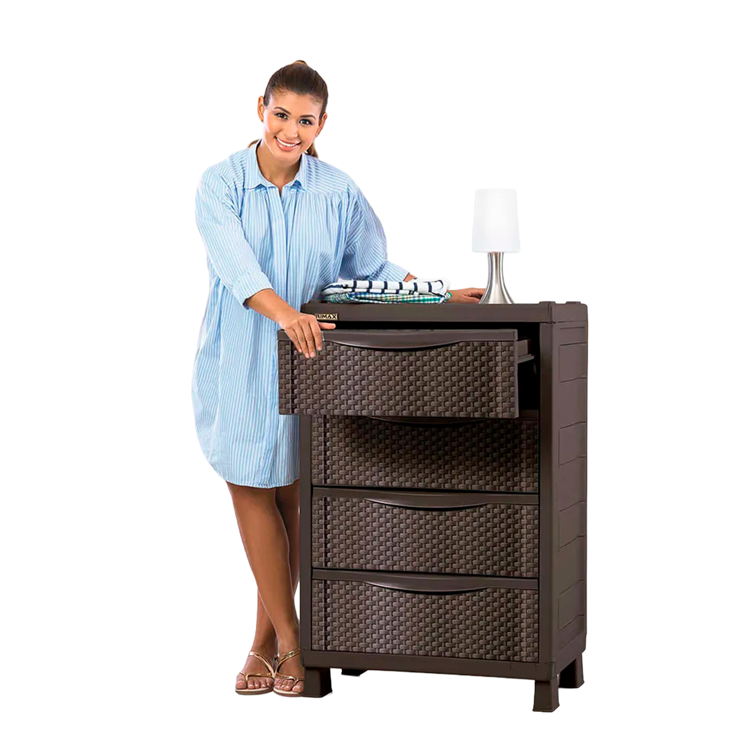 ARMARIO CAJONERO RATTAN WENGUE RIMAX