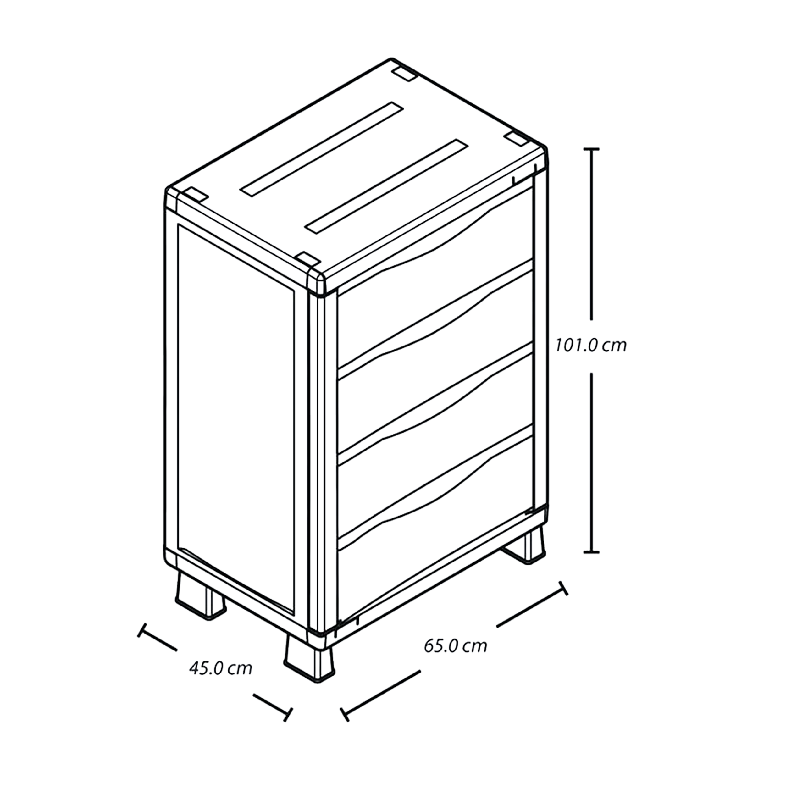 ARMARIO CAJONERO RATTAN WENGUE RIMAX