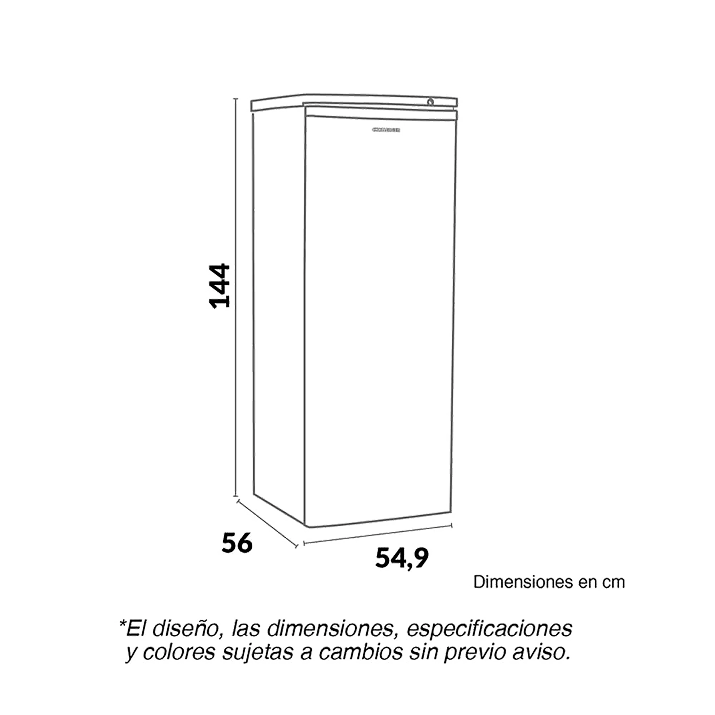 CONGELADOR VERTICAL 7R 168L TITANIUM IMP