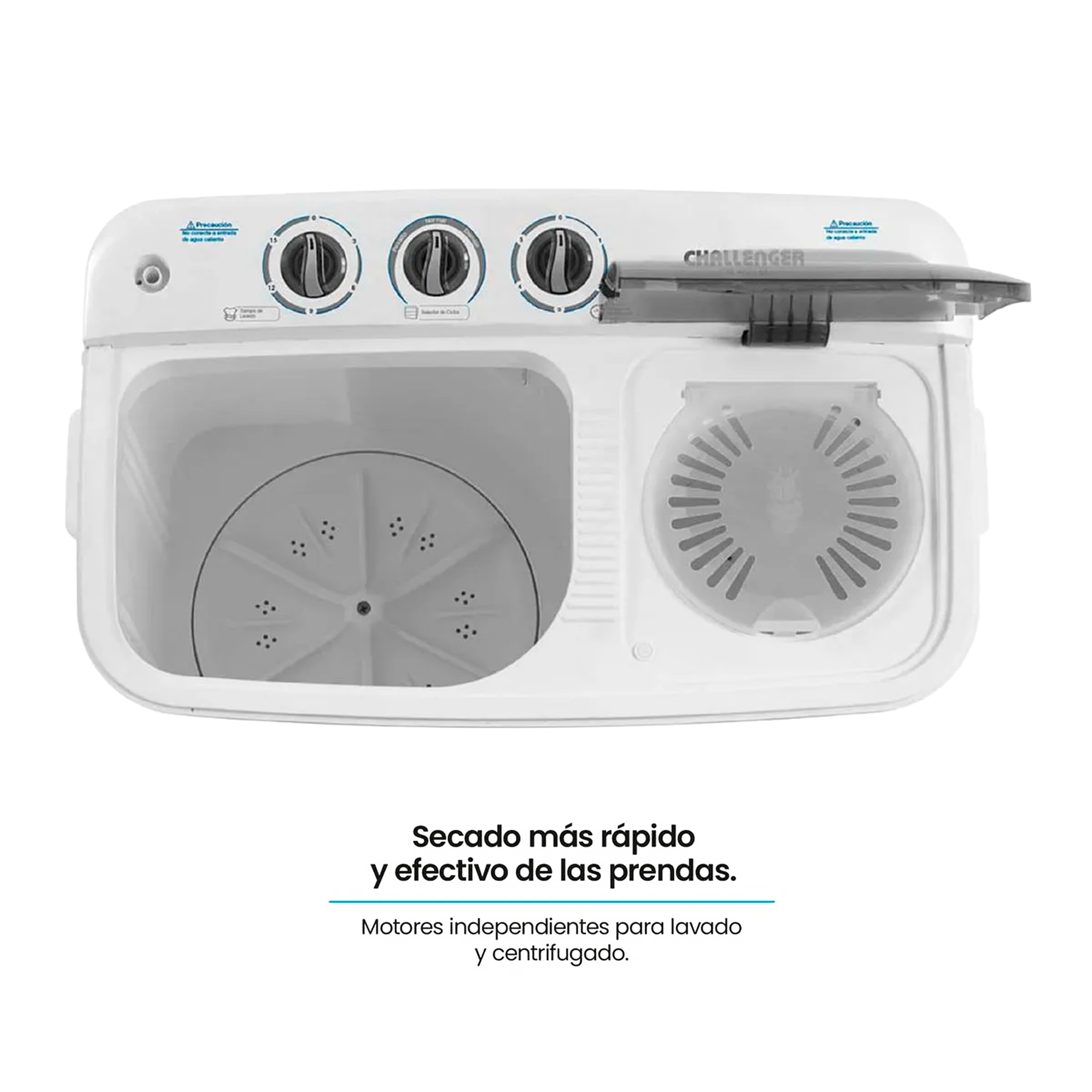LAVADORA DOBLE TINA 11KG BL CHALLENGER