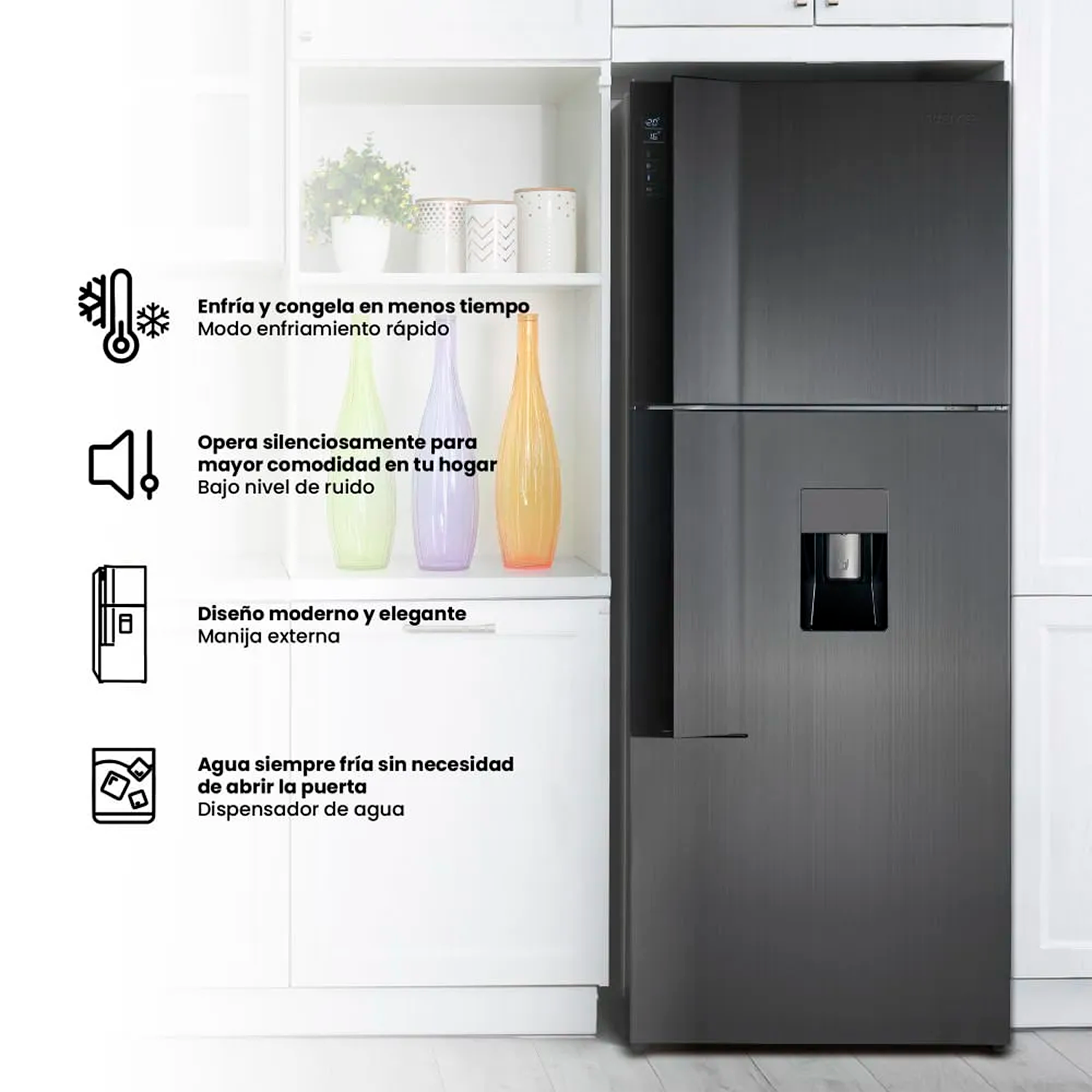 Nevera Challenger No Frost - Serie eCool - 420 Litros Brutos - Display Digital CRA 420