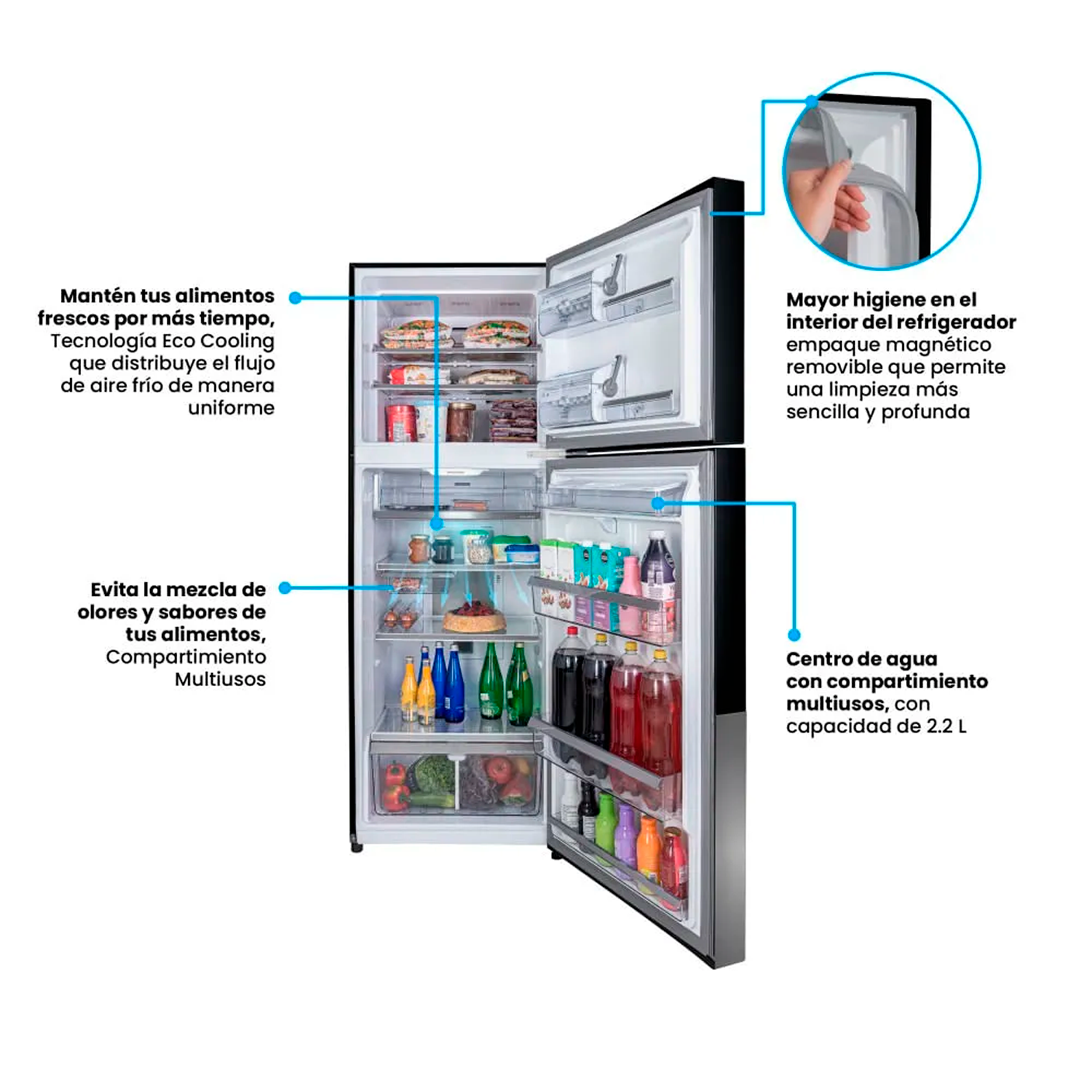 Nevera Challenger No Frost - Serie eCool - 420 Litros Brutos - Display Digital CRA 420