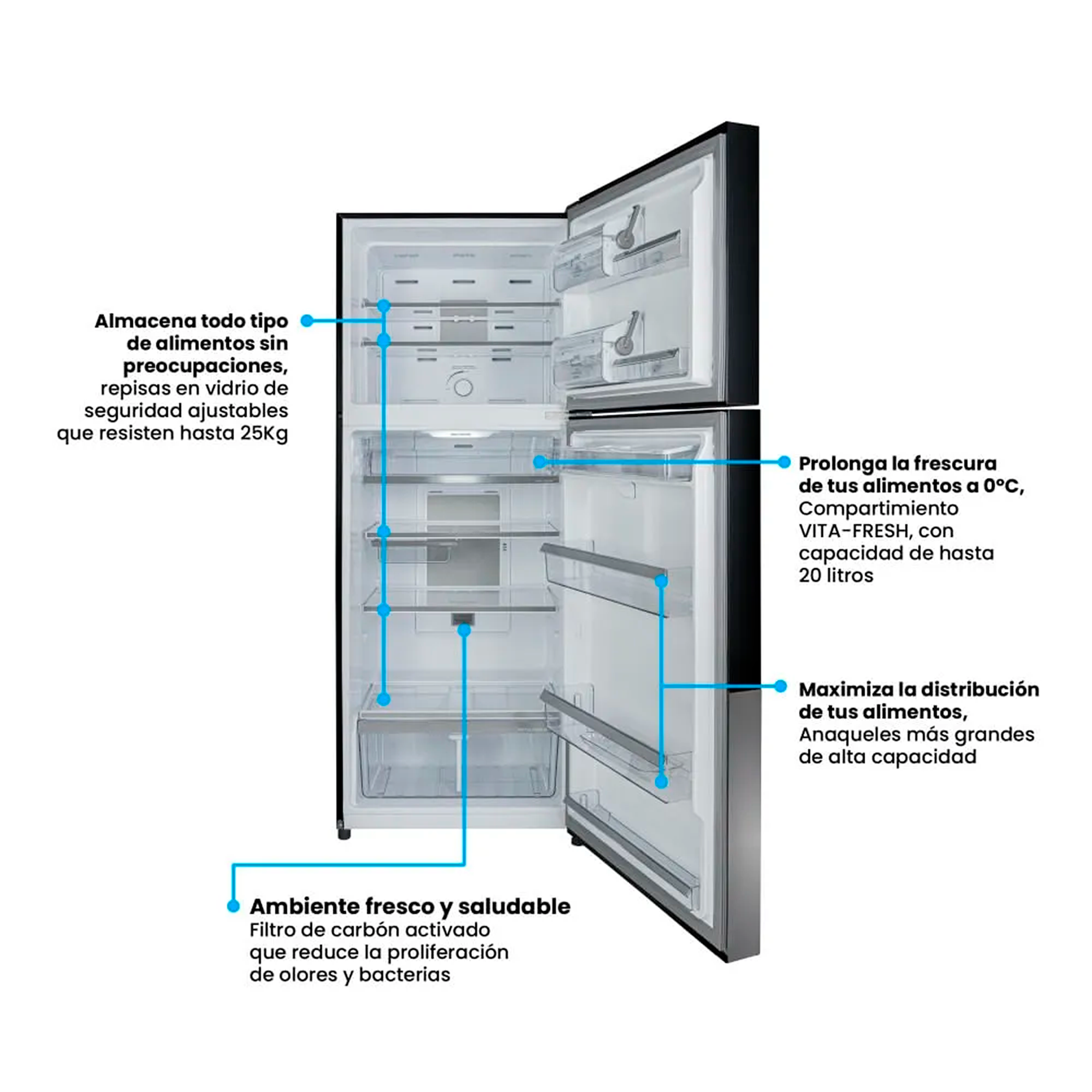 Nevera Challenger No Frost - Serie eCool - 420 Litros Brutos - Display Digital CRA 420