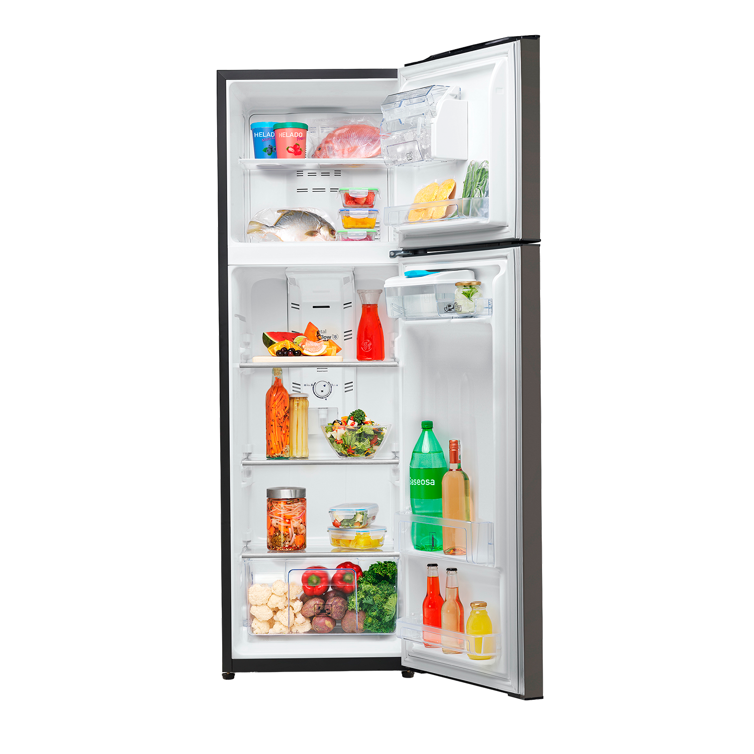 Nevera MABE No Frost Congelador Superior 230 Litros RMA247PJCG Grafito