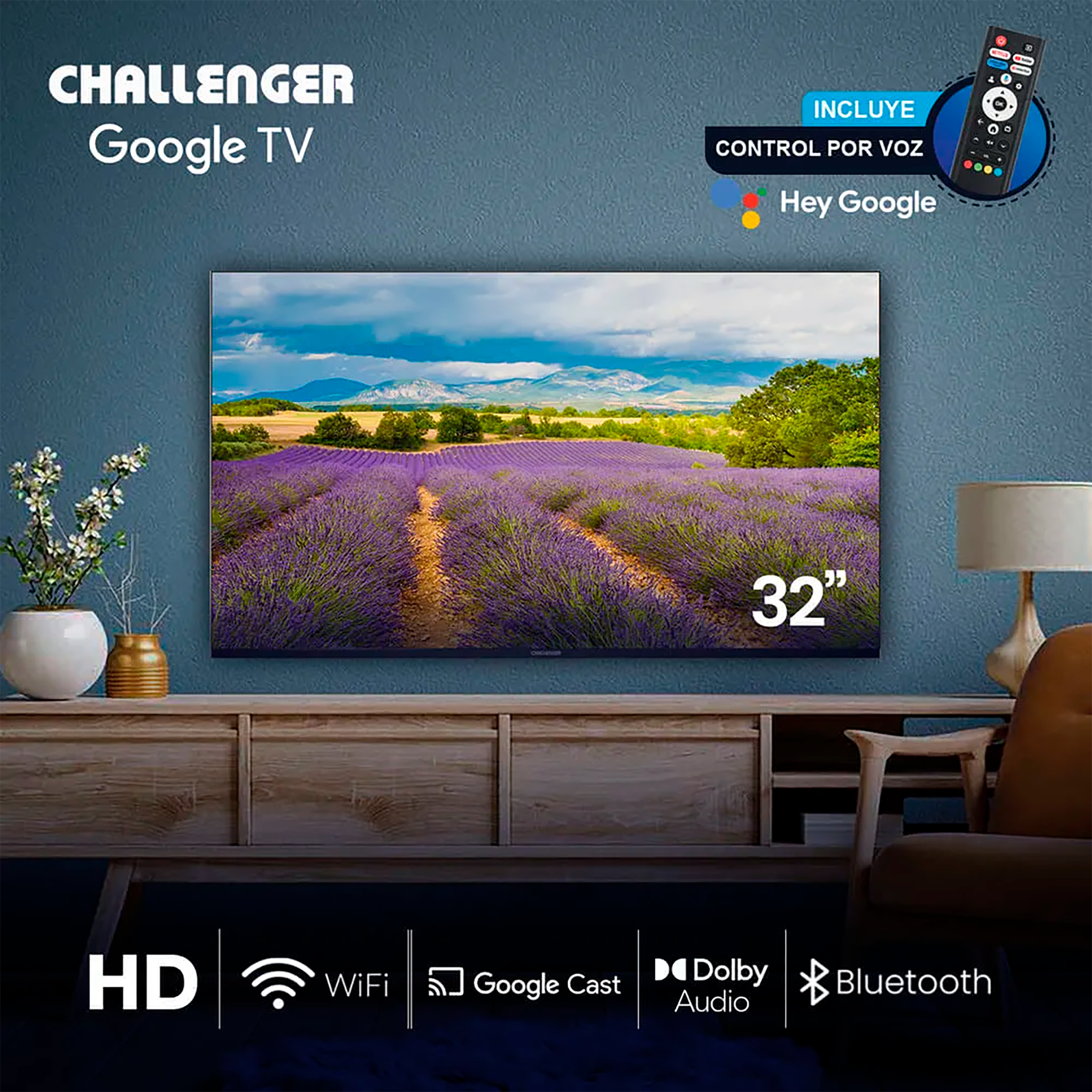 TV 32" HD GOOGLE BLUETHOO,WFICHROMECAST