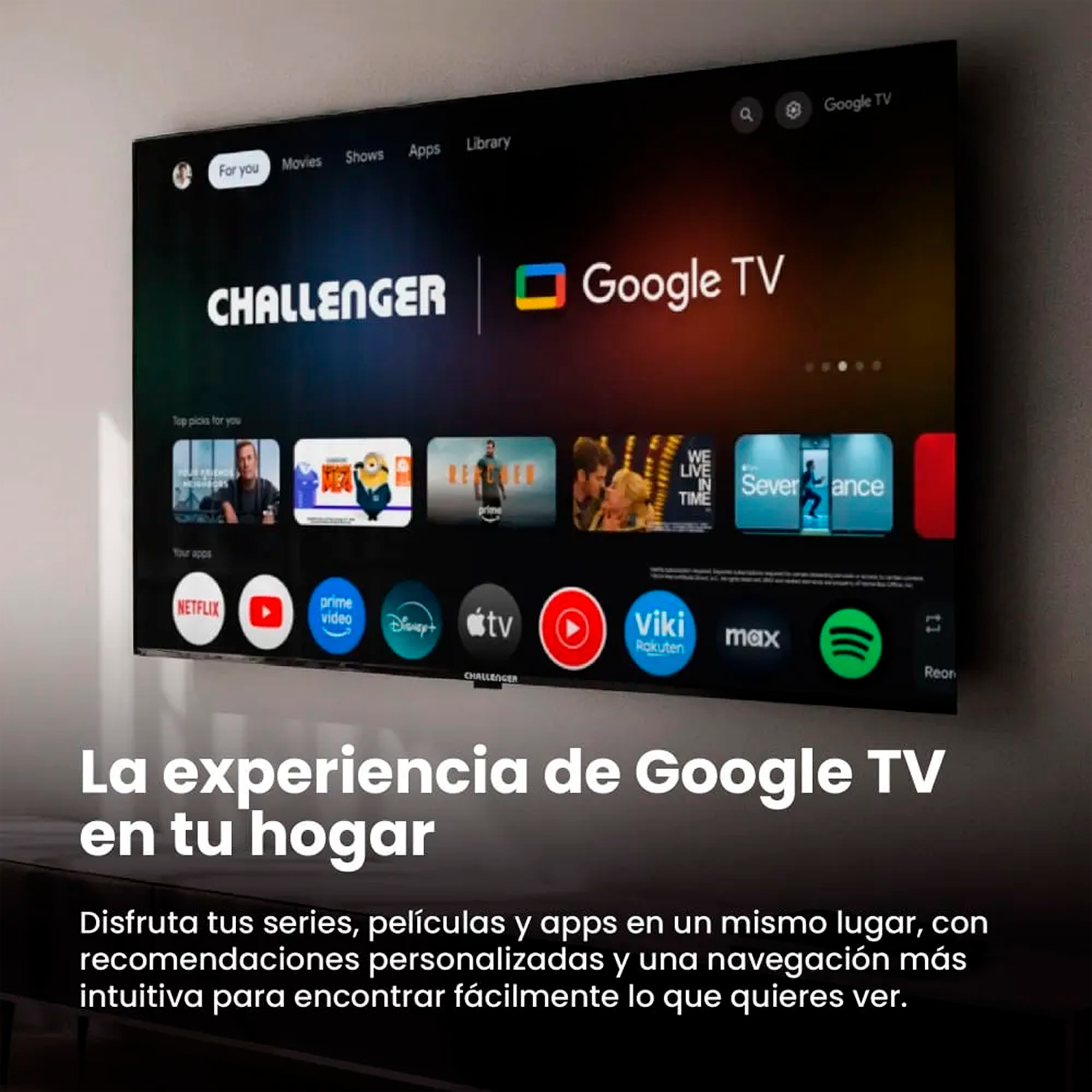 Televisor CHALLENGER KSF 50" 4K UHD Google TV GAMING 50TG2771