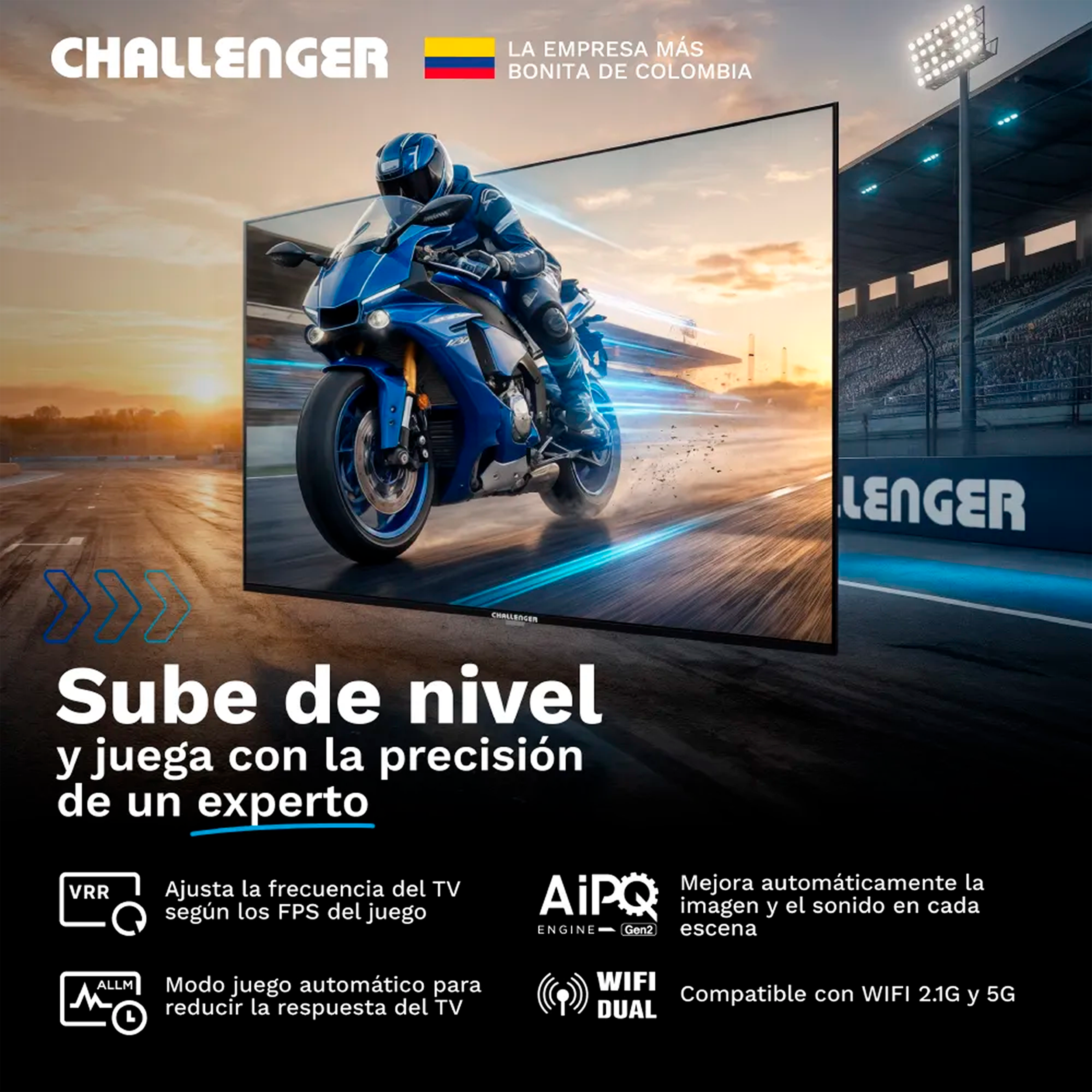 Televisor CHALLENGER KSF 55" 4K UHD Google TV GAMING 55TG2771