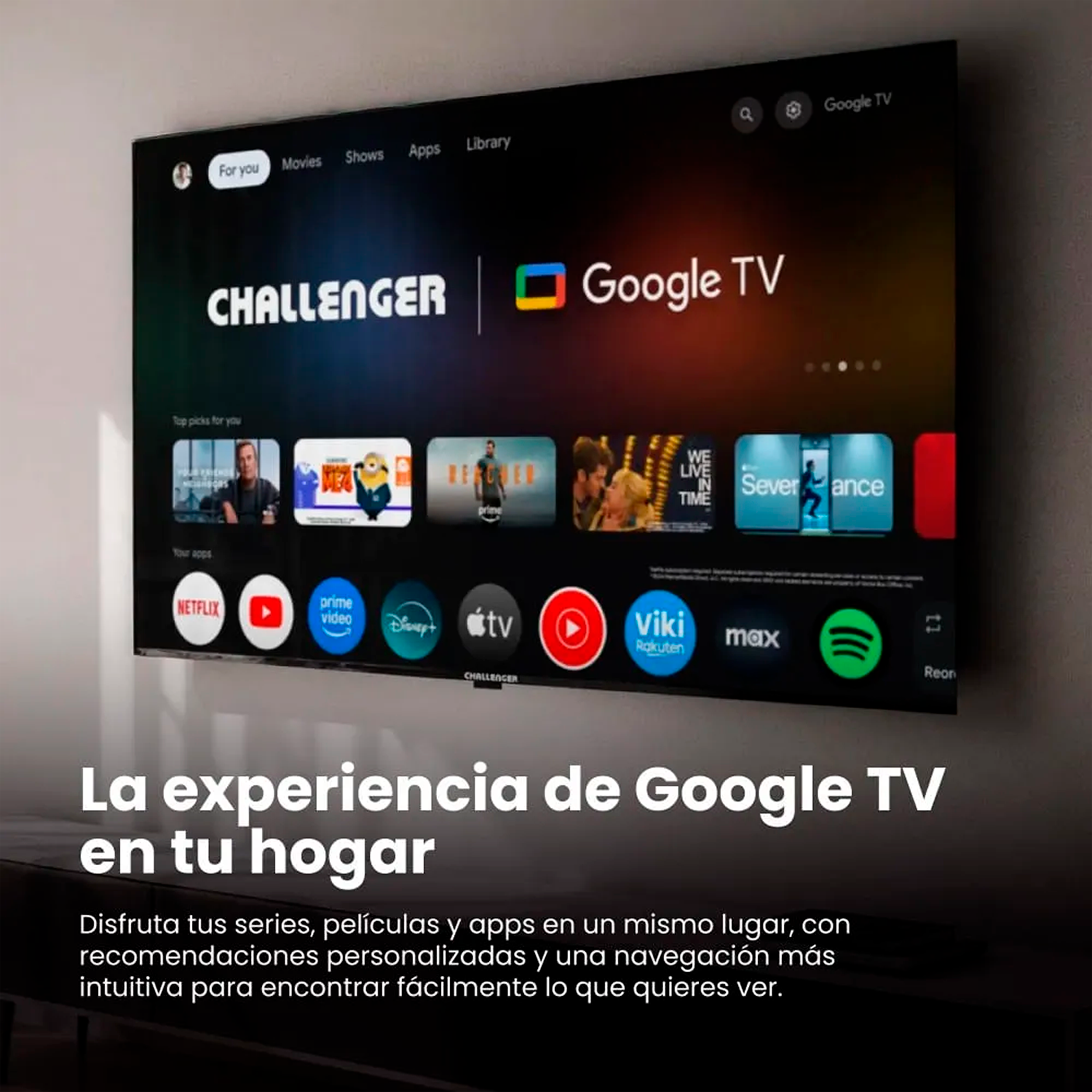 Televisor CHALLENGER KSF 55" 4K UHD Google TV GAMING 55TG2771
