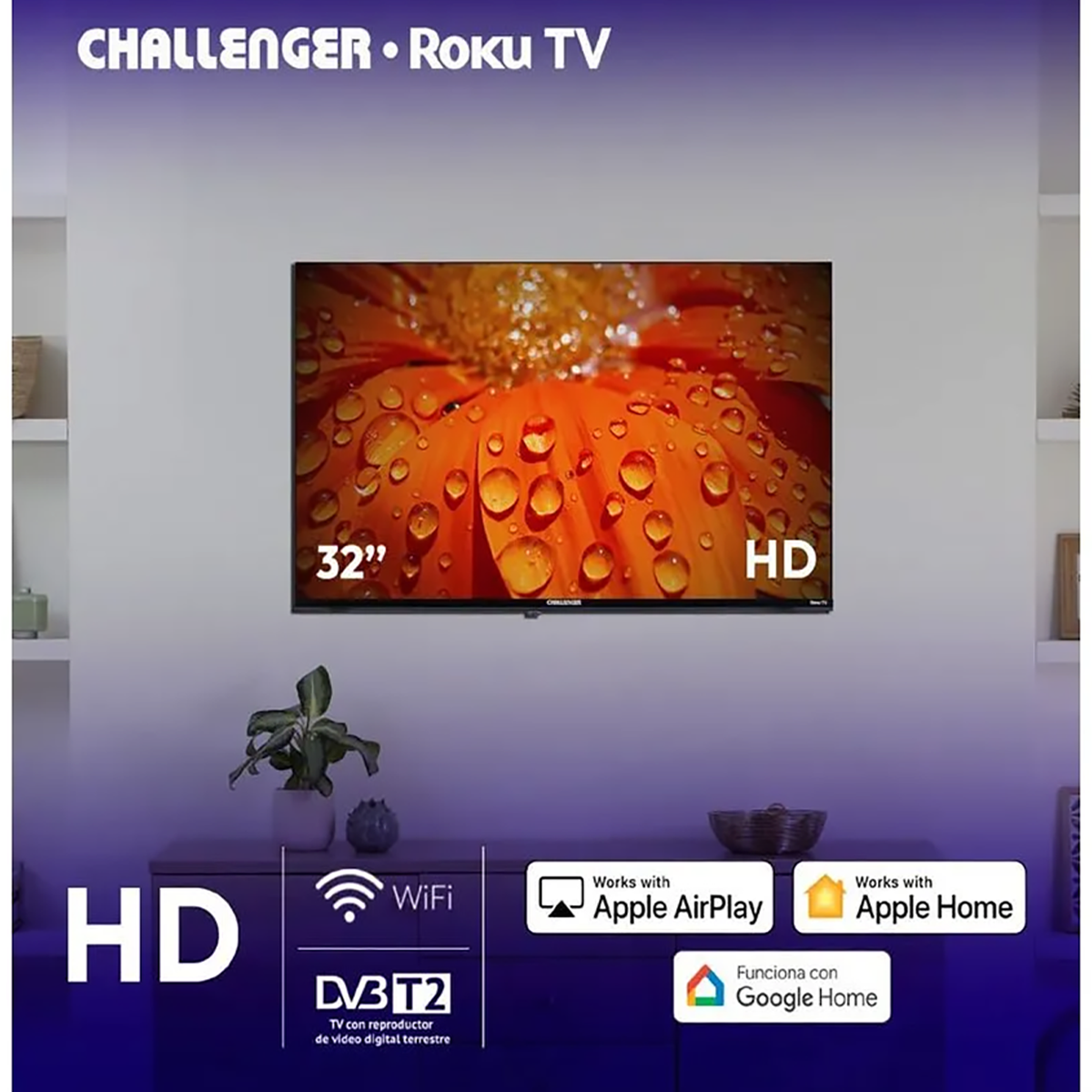 TV 32" ROKU TV LED CHALLENGER