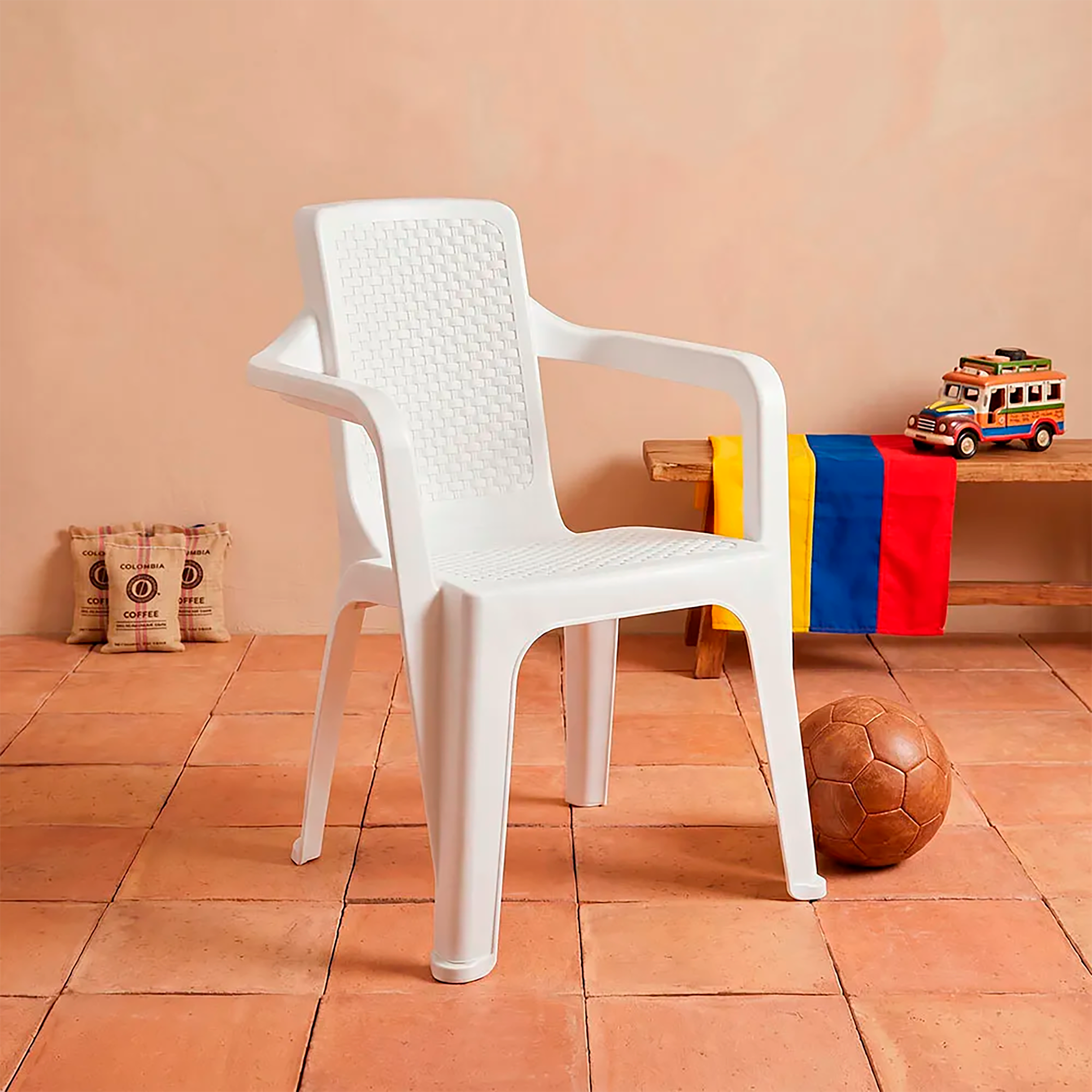 Silla Eterna Con Brazos Blanco Arena RIMAX