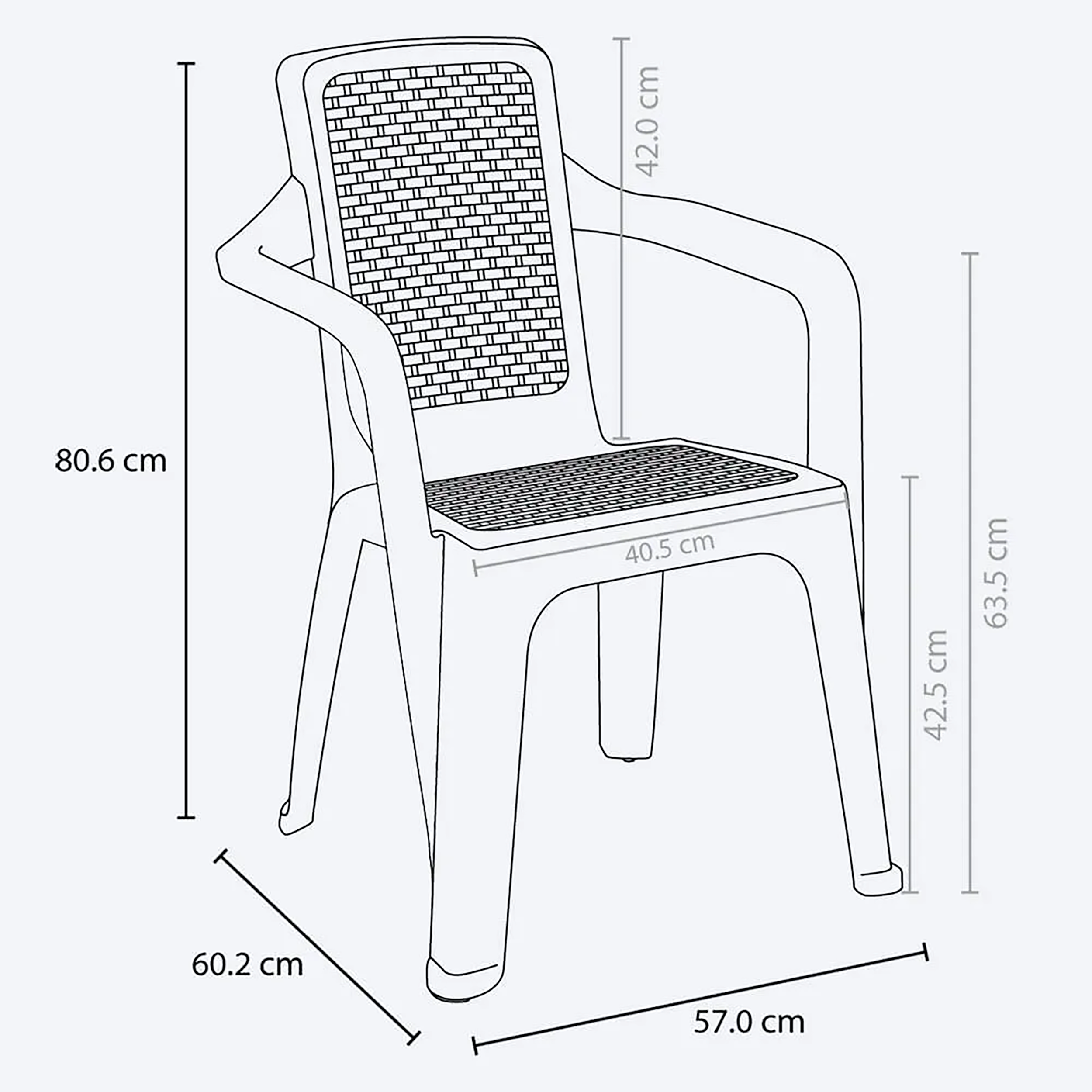 Silla Eterna Con Brazos Blanco Arena RIMAX