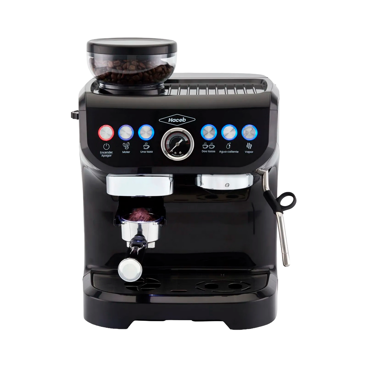 MAQUINA DE CAFÉ CON MOLINO NEGRA HACEB