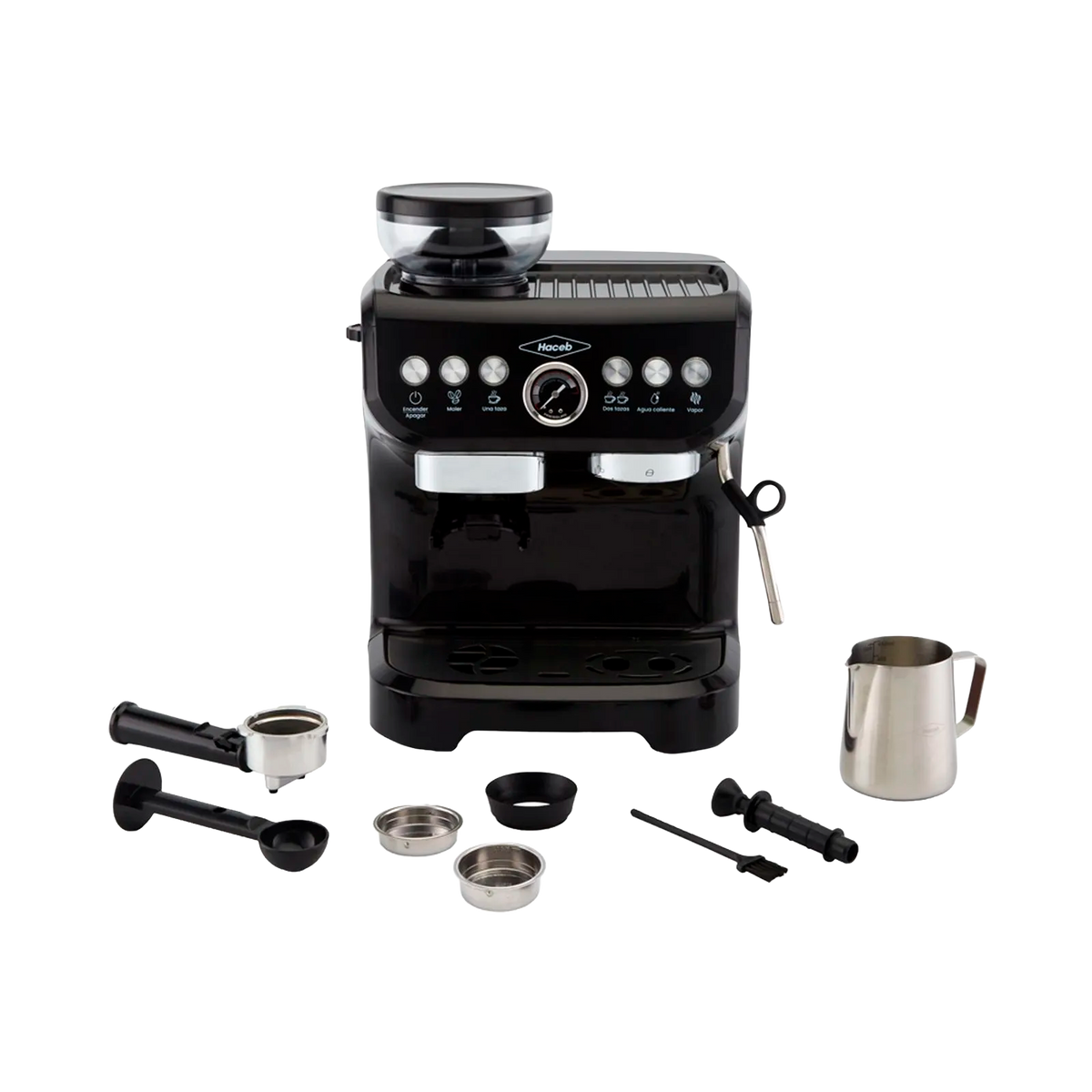 MAQUINA DE CAFÉ CON MOLINO NEGRA HACEB
