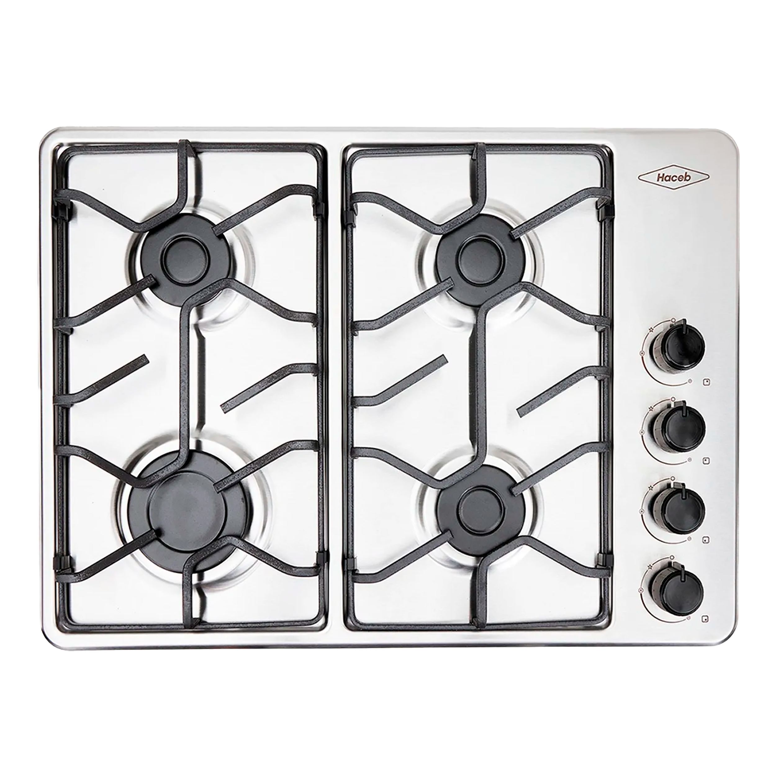 Estufa de empotrar Haceb inox 60x43 cm platina a gas natural