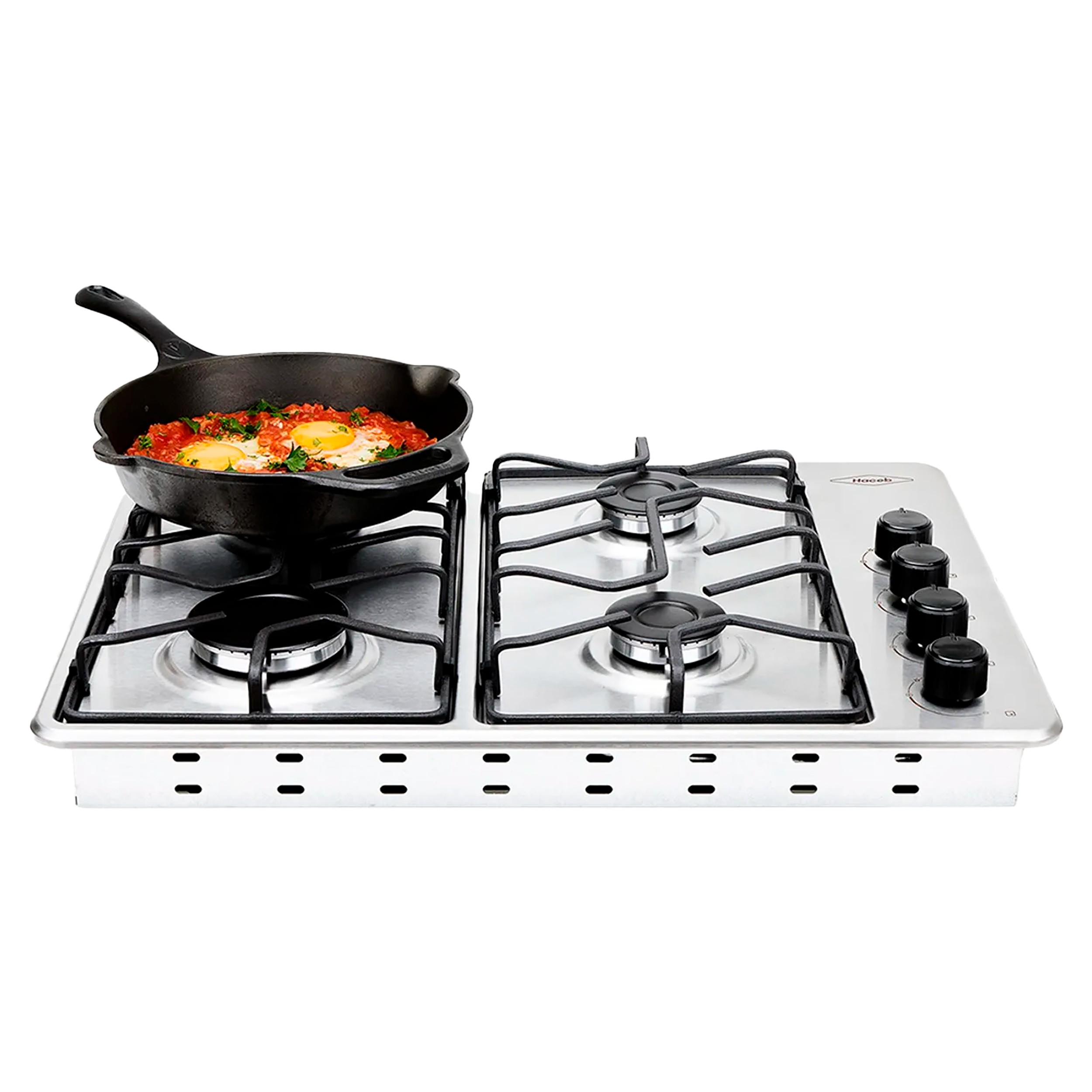 Estufa de empotrar Haceb inox 60x43 cm platina a gas natural