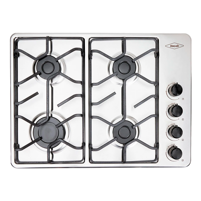 Estufa de empotrar Haceb inox 60x43 cm platina a gas propano