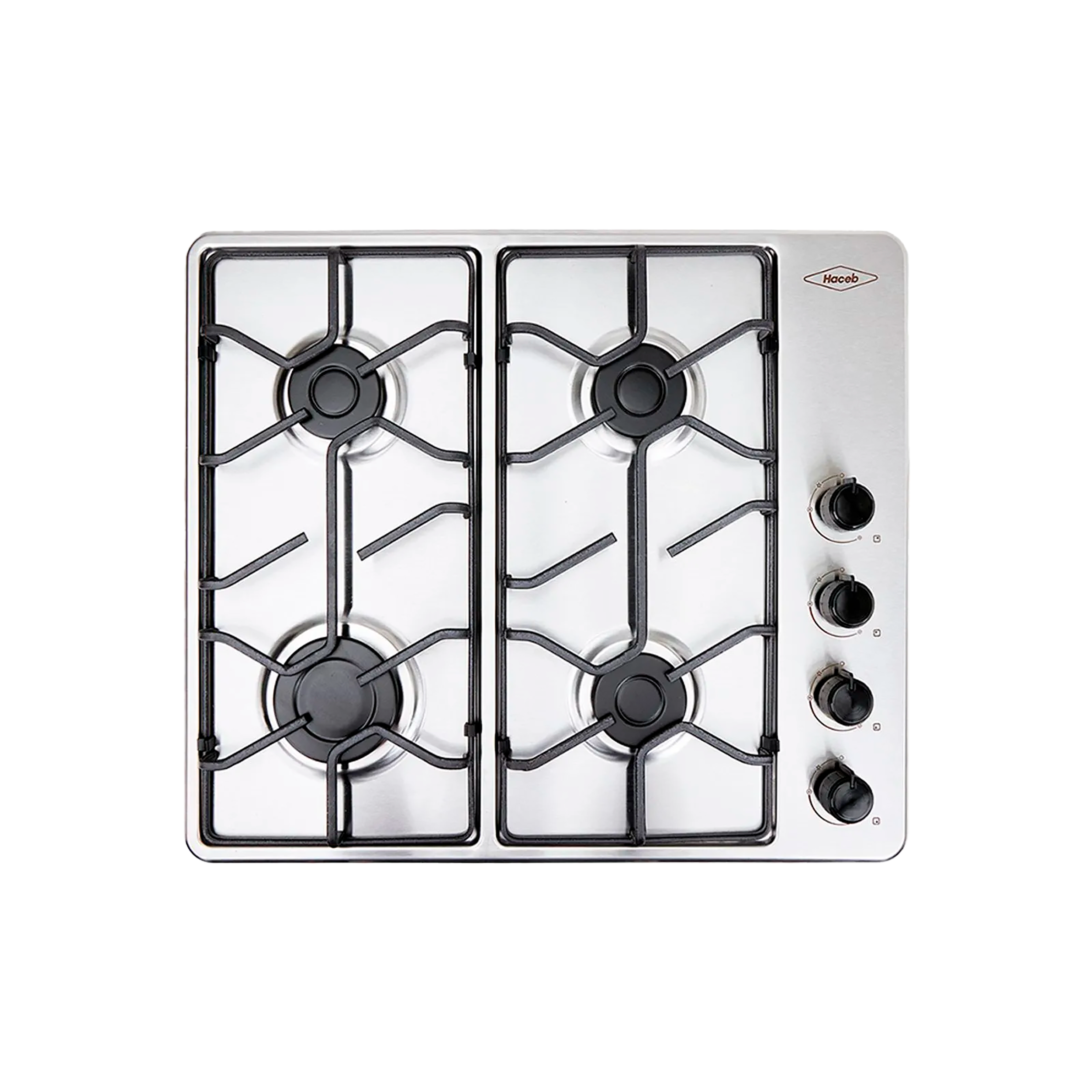 Estufa de empotrar Haceb inox 60x51 cm platina a gas natural