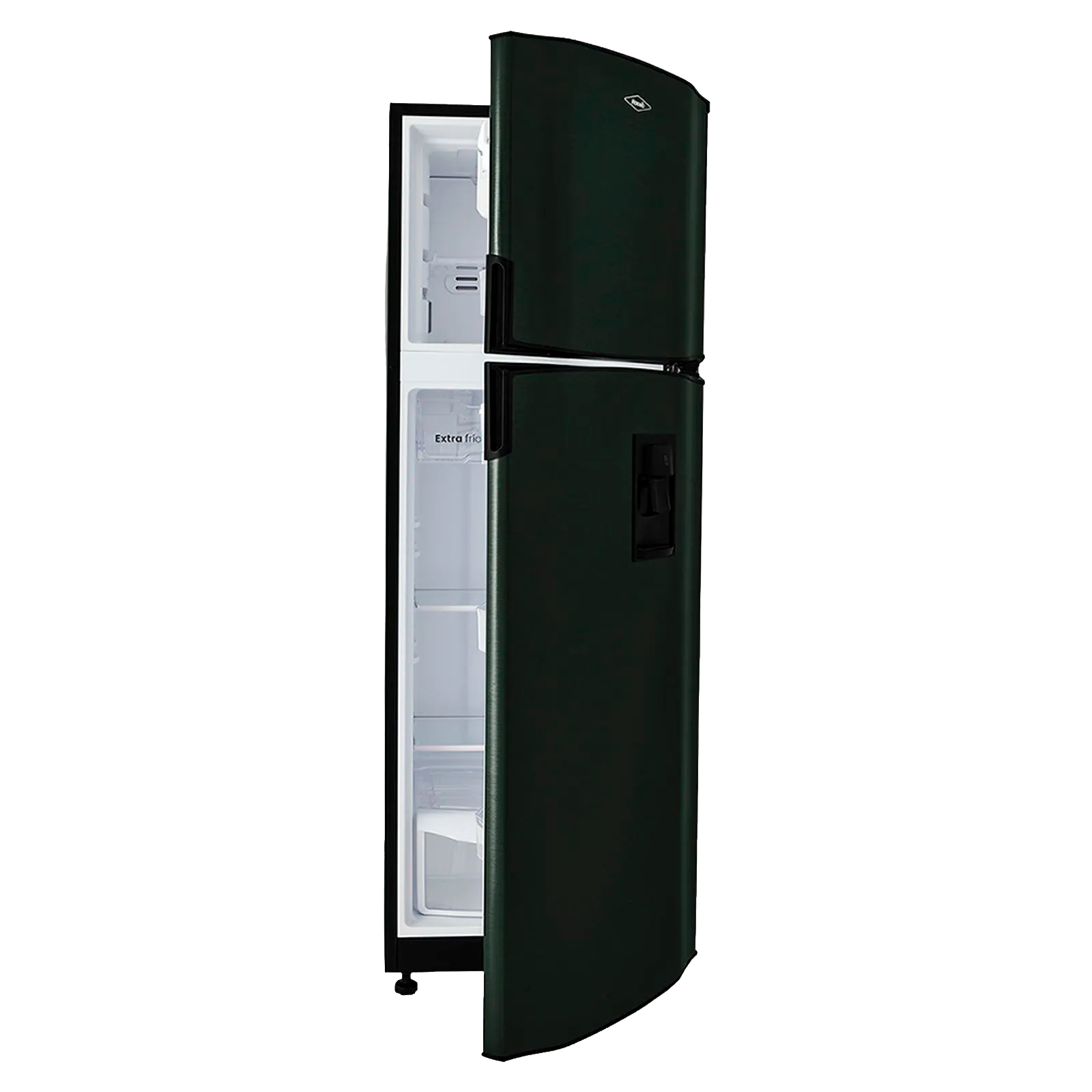Nevera HACEB No Frost Congelador Superior 294 Litros con Dispensador de Agua Manija Integrada Inverter Negro Esmeralda