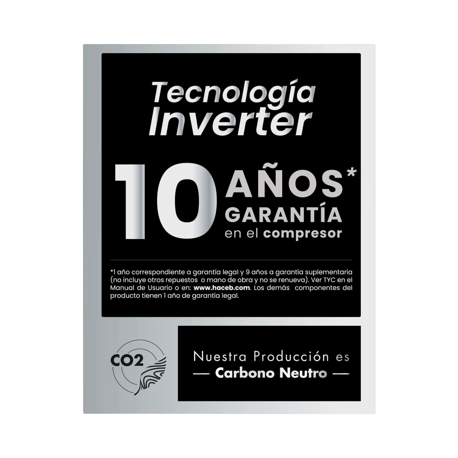 Nevera HACEB No Frost Congelador Superior 294 Litros con Dispensador de Agua Manija Integrada Inverter Negro Esmeralda