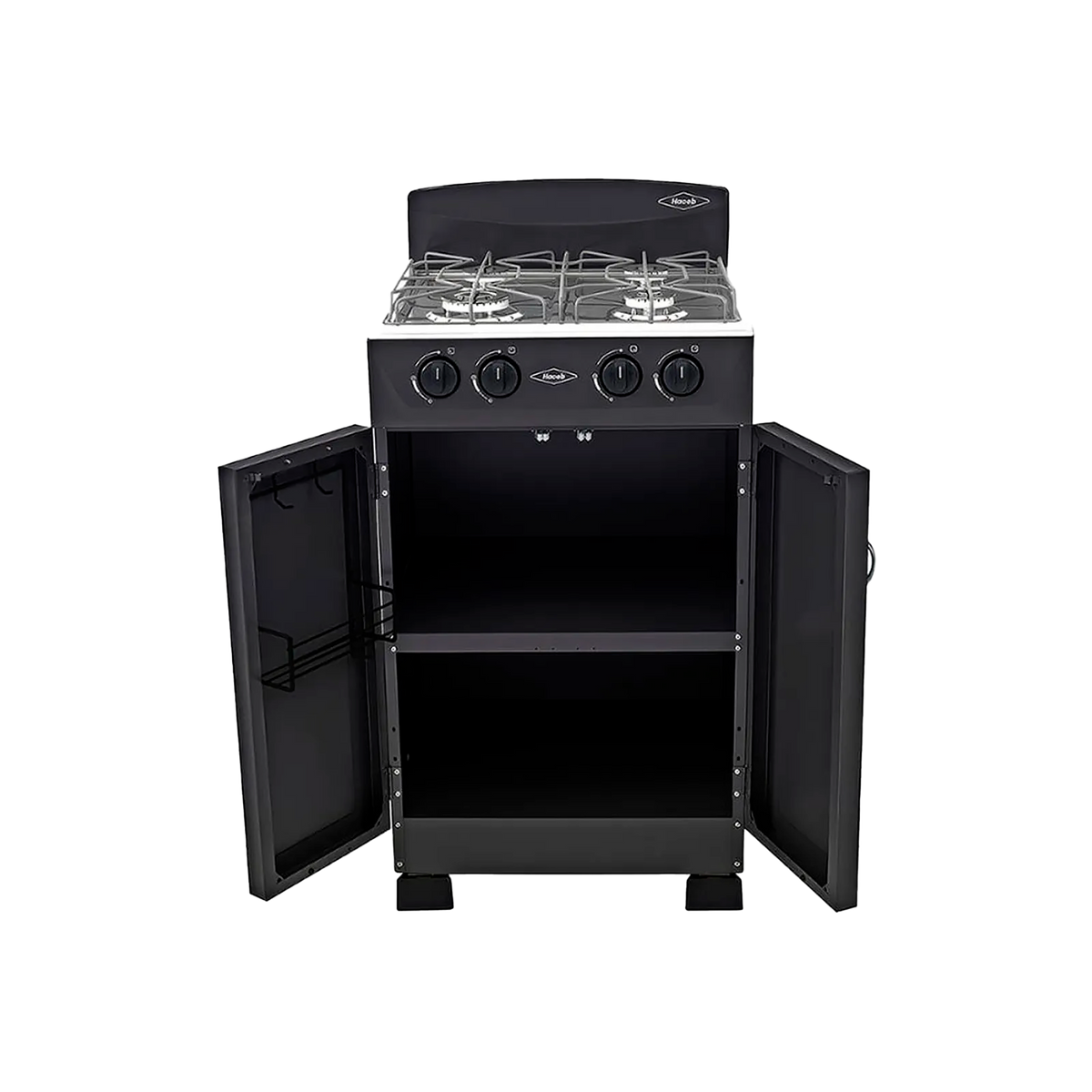 Estufa Gabinete torre negra 50 cm gas natural Haceb