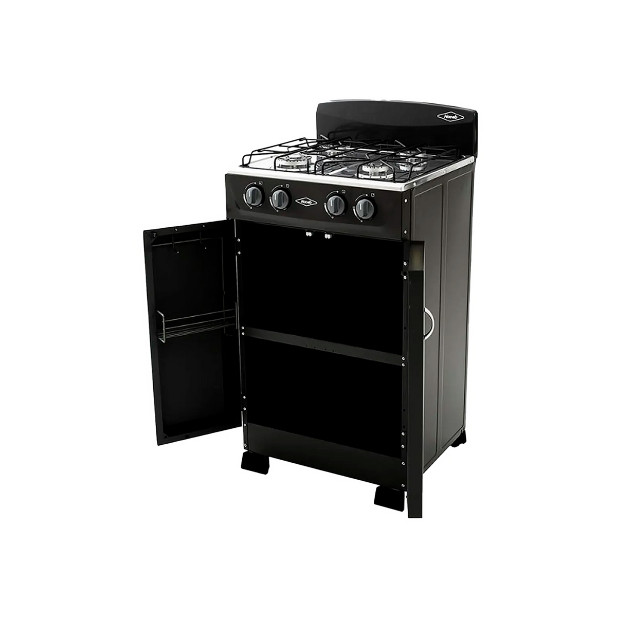 Estufa Gabinete torre negra 50 cm gas natural Haceb
