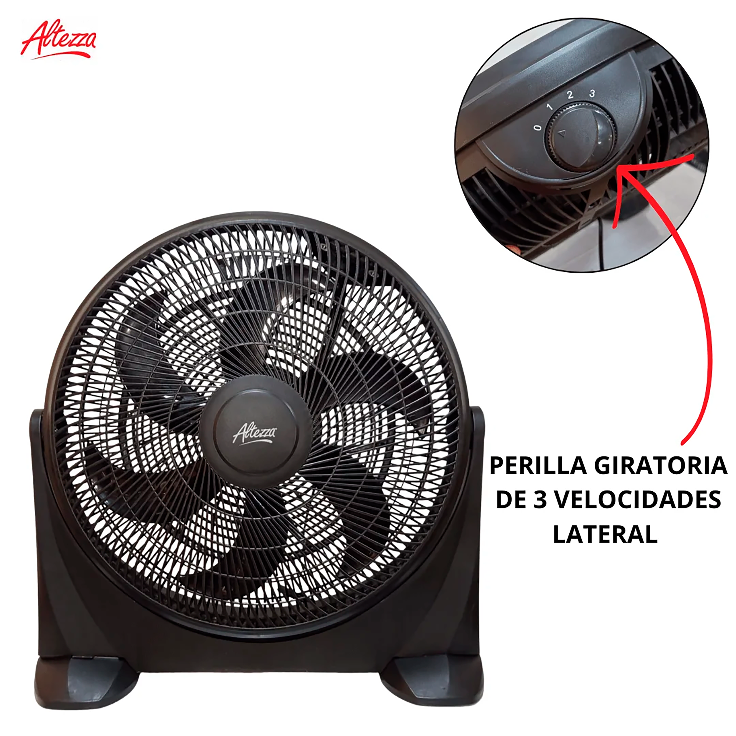 VENTILADOR PISO 20¨ 6 ASPAS MALLAS PLAS