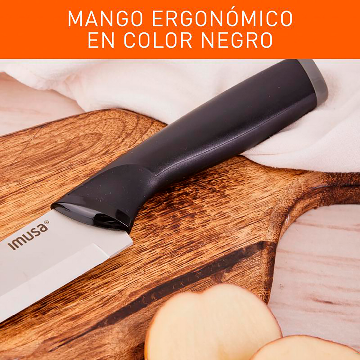 Cuchillo Rebanador IMUSA Talent 20 cm Negro