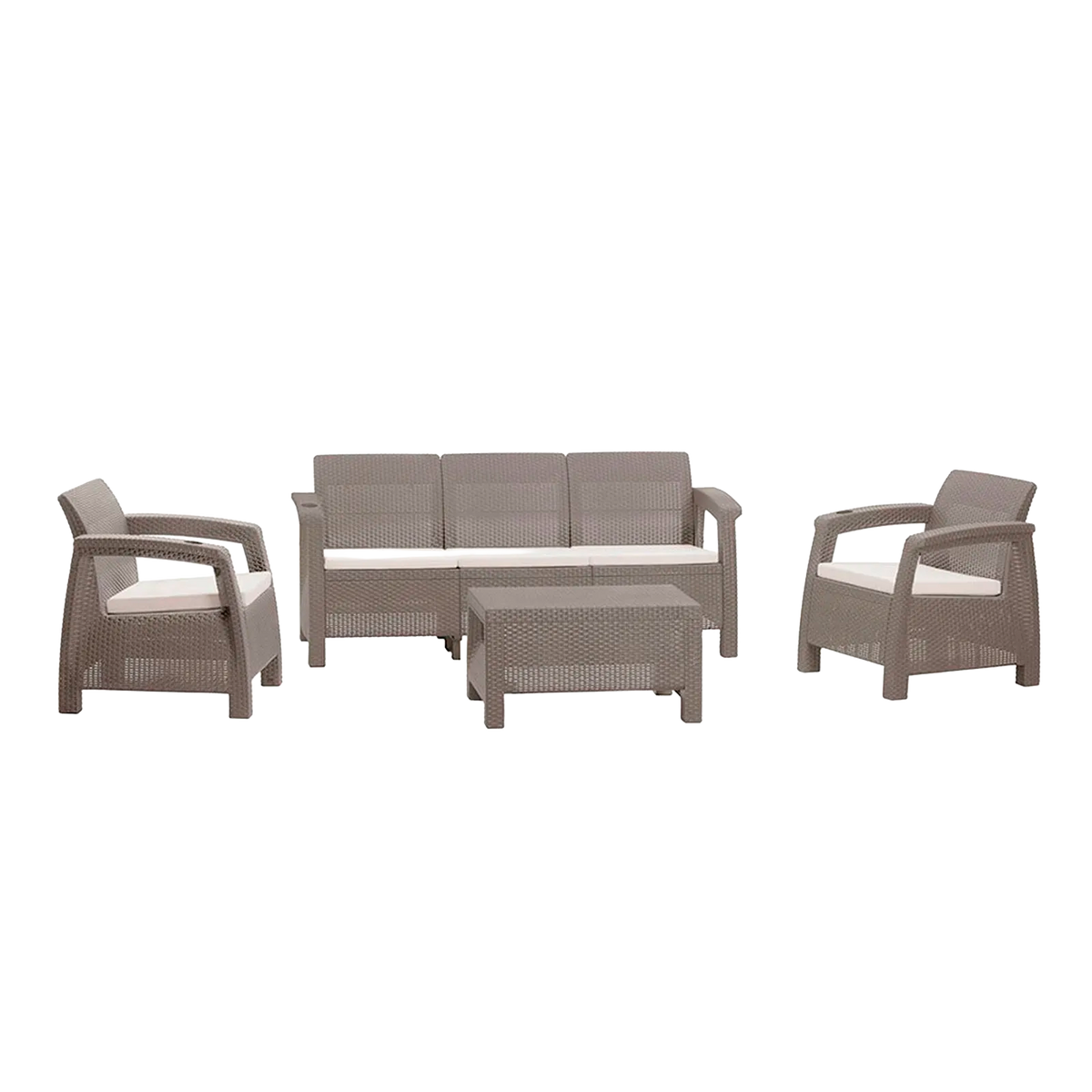 JUEGO DE SALA FERRARE ELEGANCE TAUPE MQ