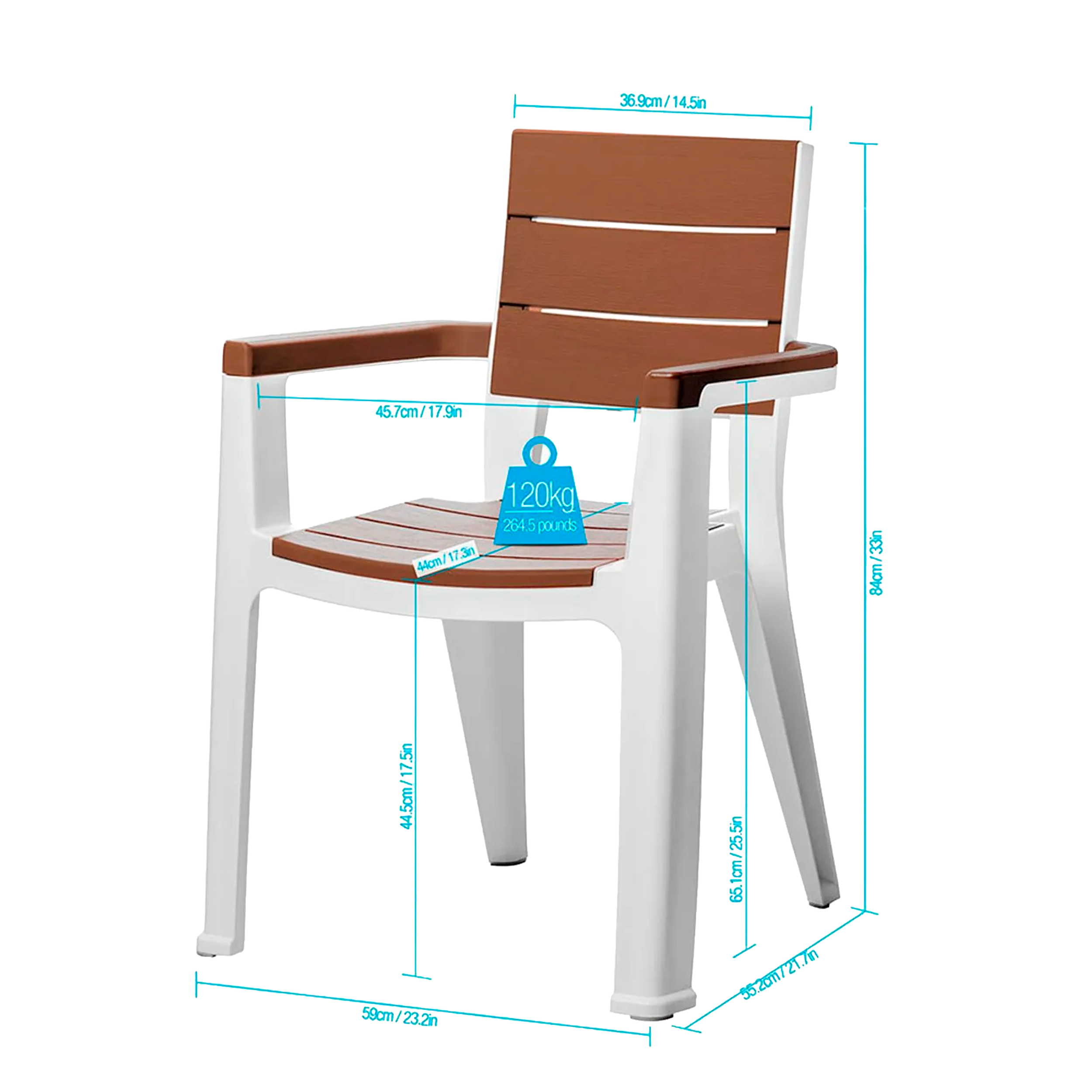 SILLA MADEIRA CARAMELO MQ