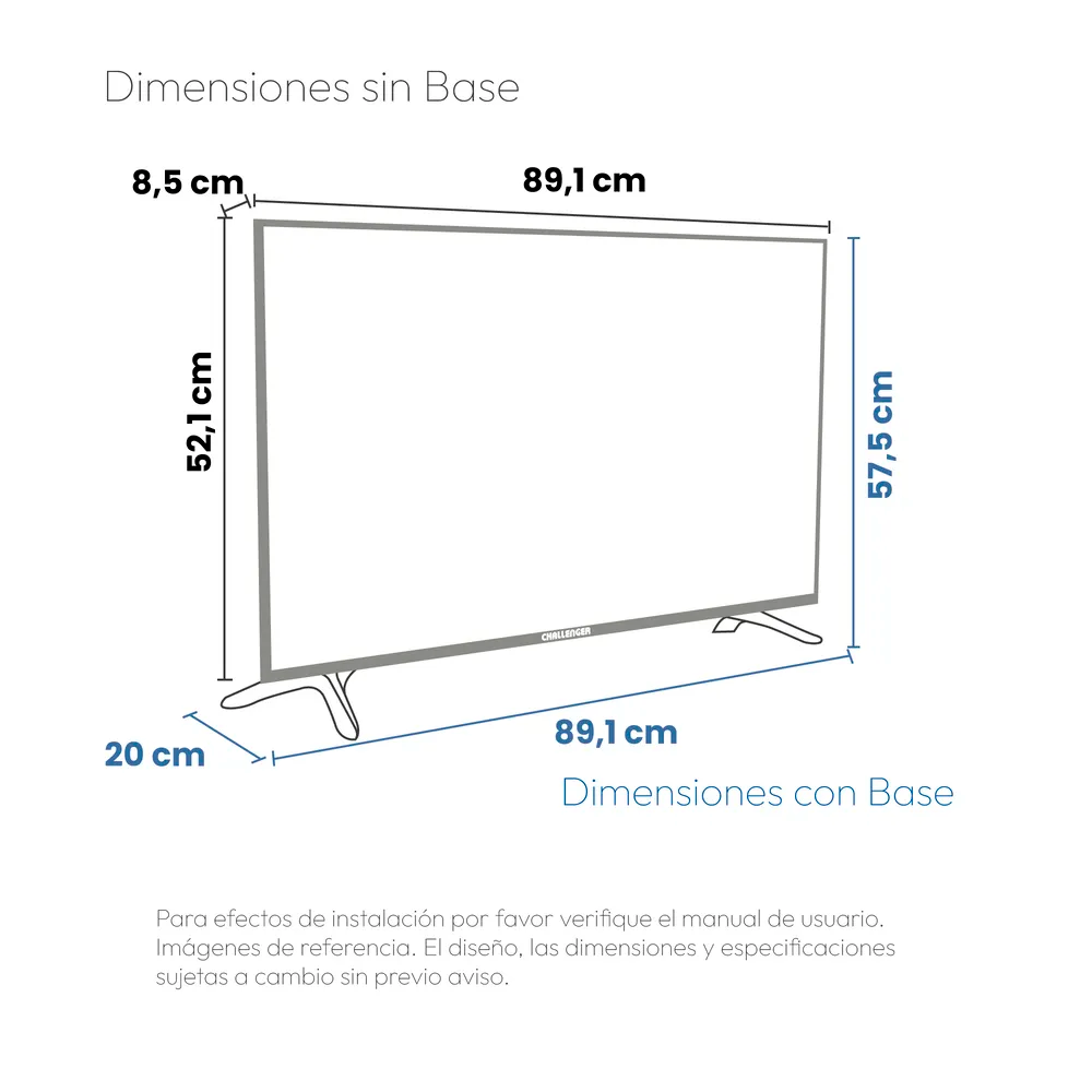 TV 40" LED GOOGLE TV 40KG90 CHALLENGER