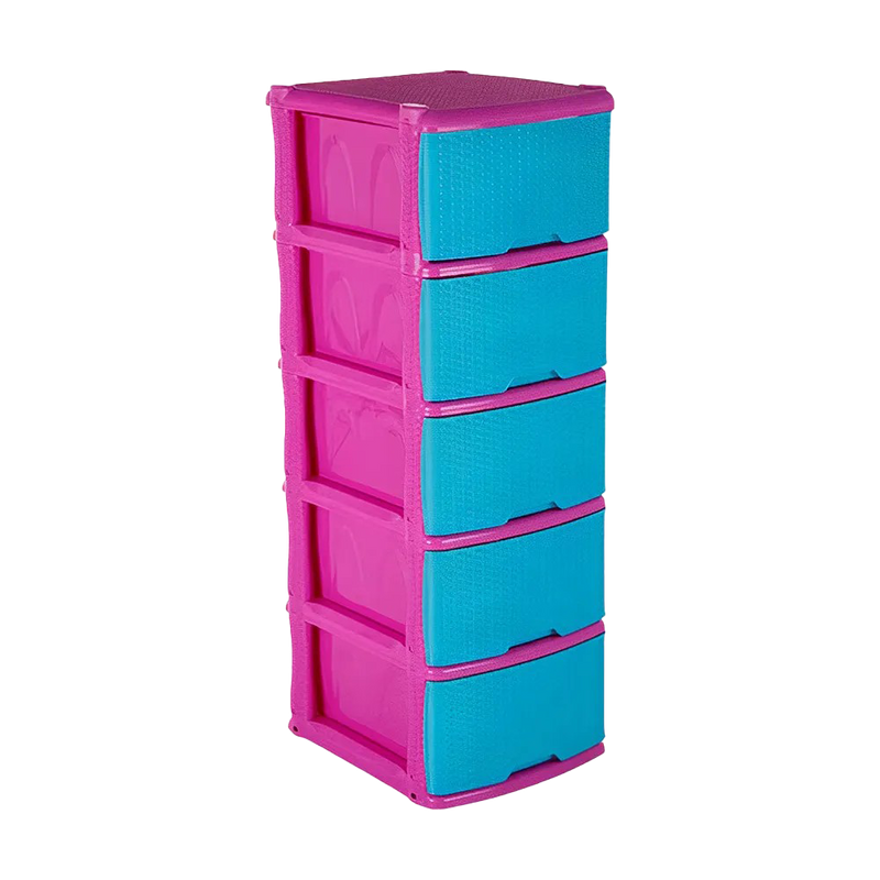 MUEBLE ORGANIZADOR RATTAN X5 FUC/AZULMAR