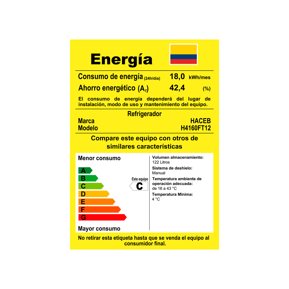 MINI BAR 122L INOX R3 HACEB