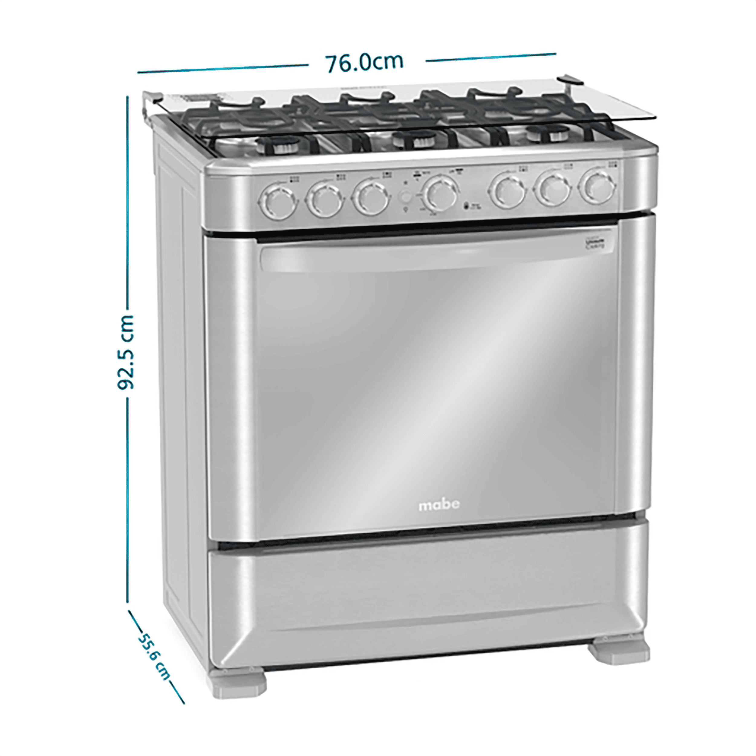 COCINA GAS 76CM INOX MABE