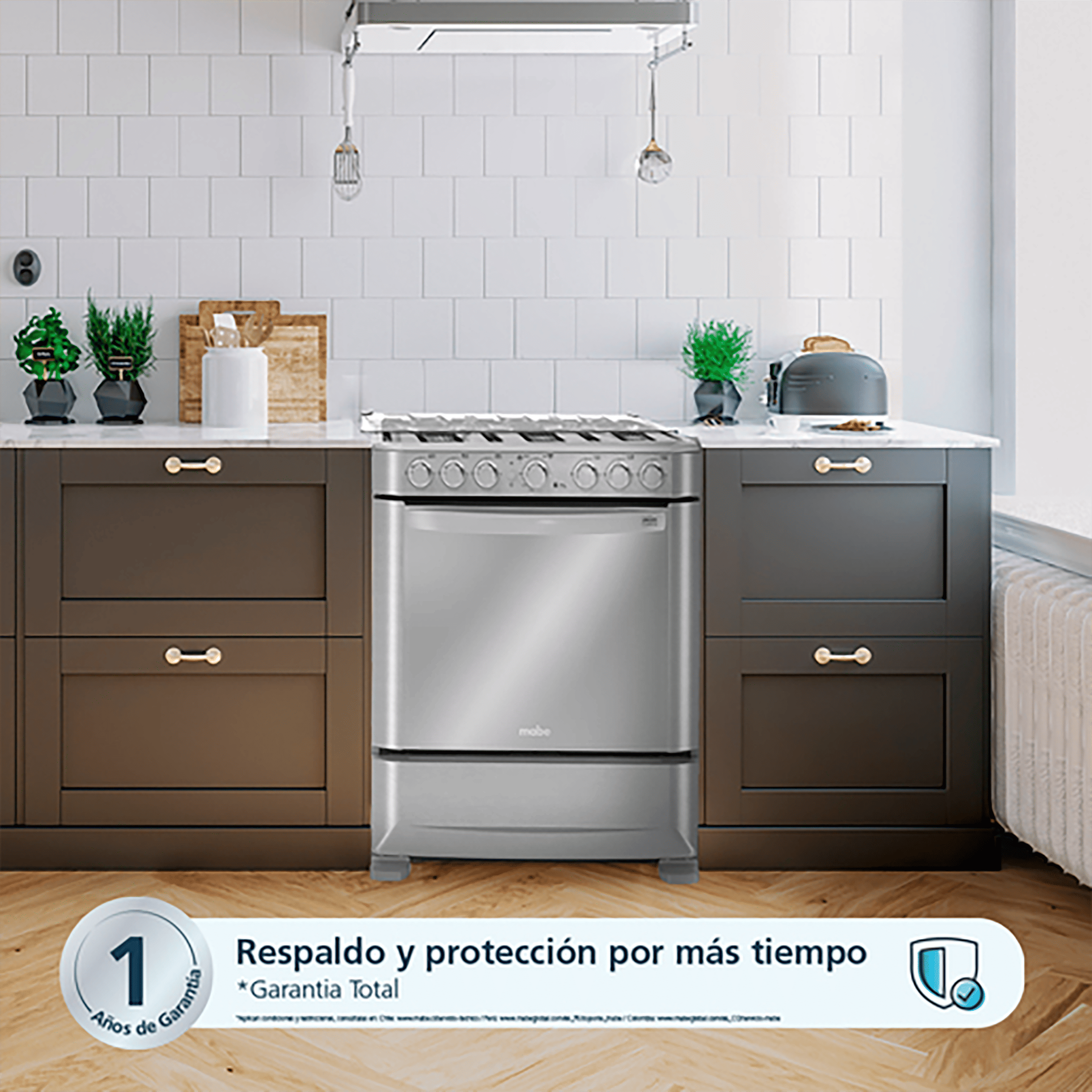 COCINA GAS 76CM INOX MABE